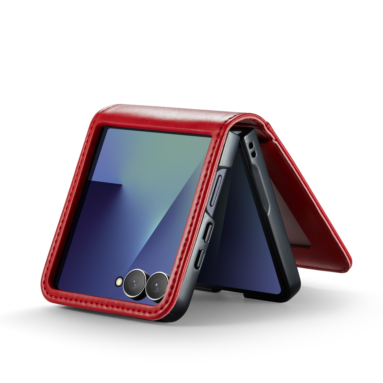 Aito Nahkakotelo Samsung Galaxy Z Flip 7 Punainen