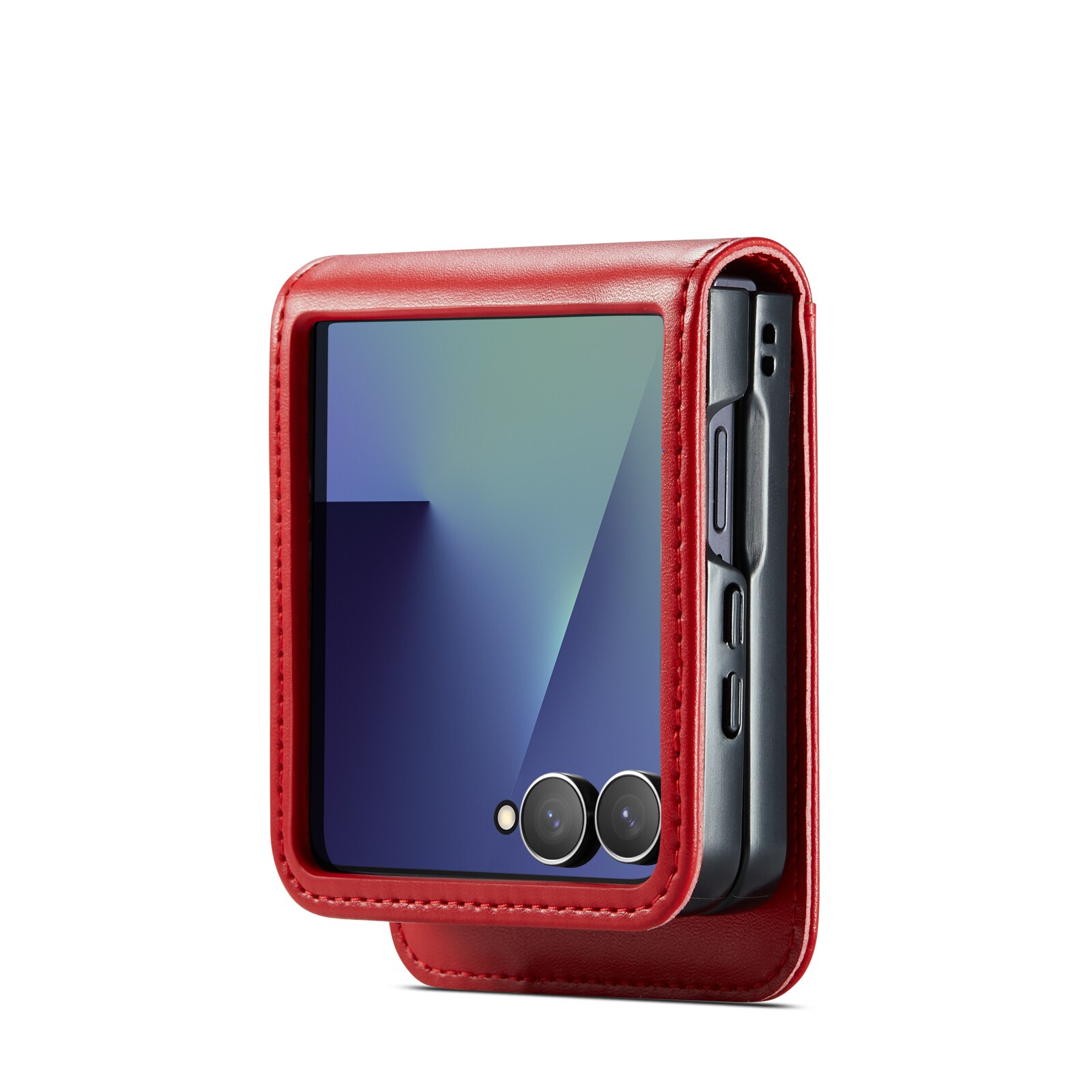 Aito Nahkakotelo Samsung Galaxy Z Flip 7 Punainen