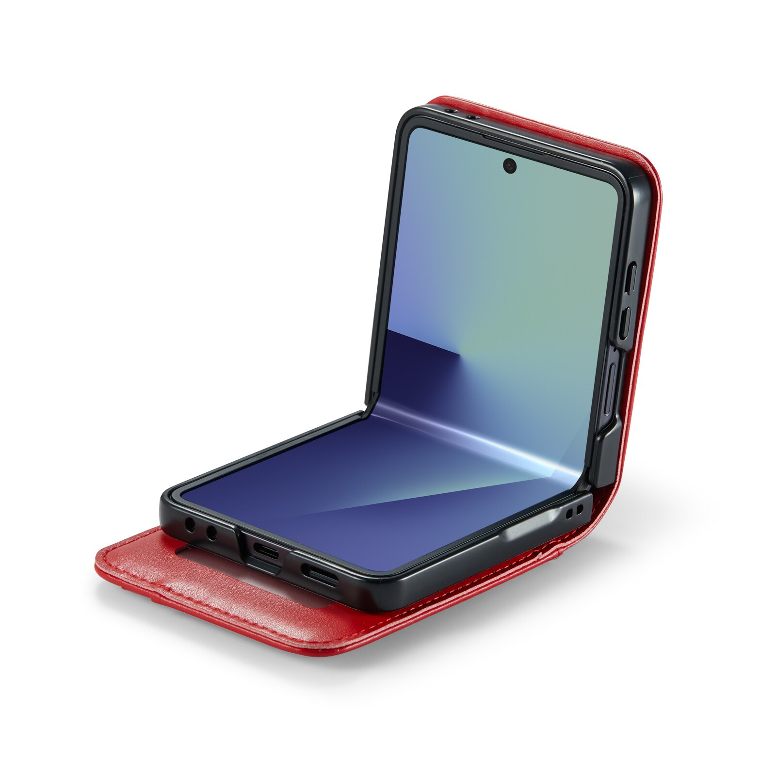 Aito Nahkakotelo Samsung Galaxy Z Flip 7 Punainen