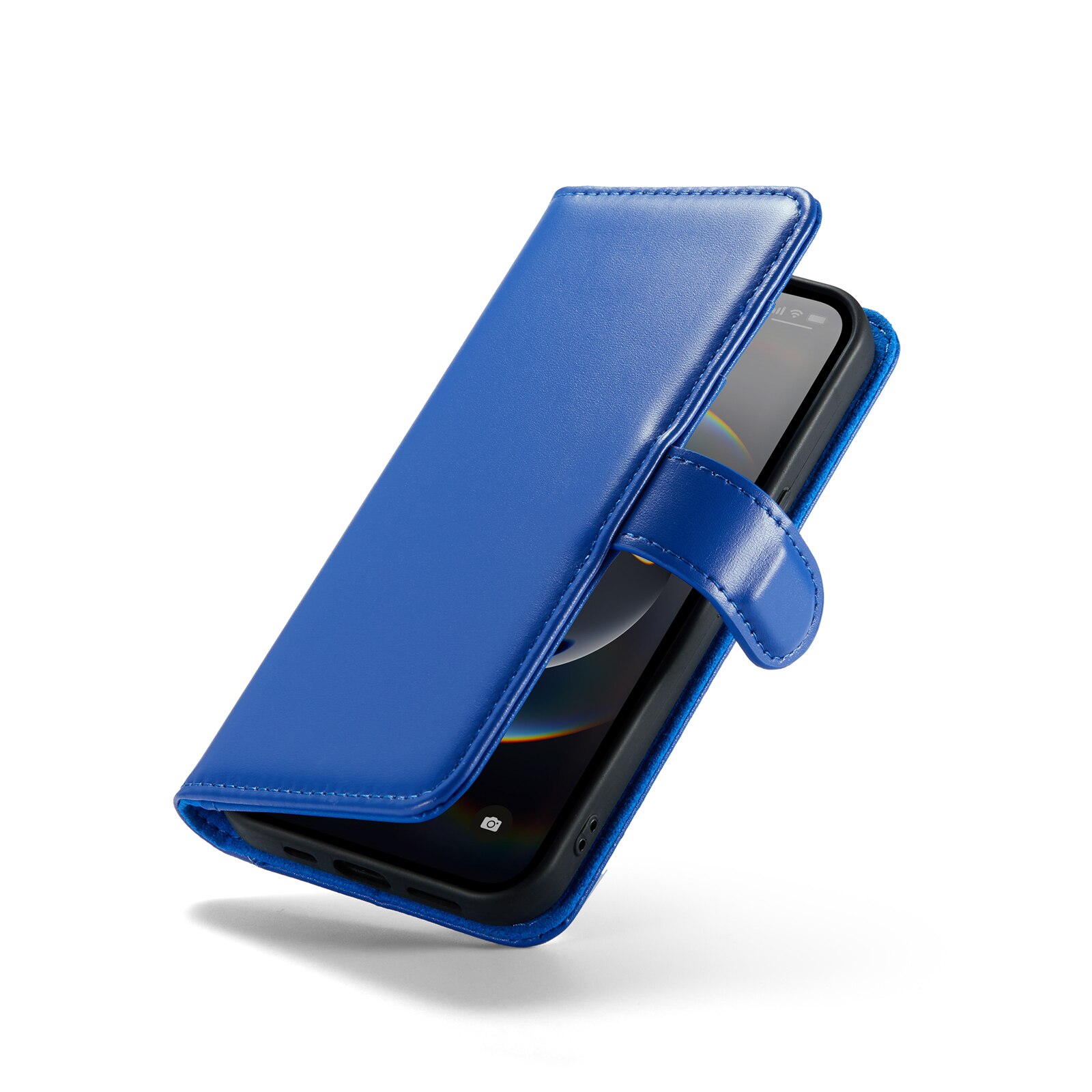 Aito Nahkakotelo iPhone 12/iPhone 12 Pro Sininen