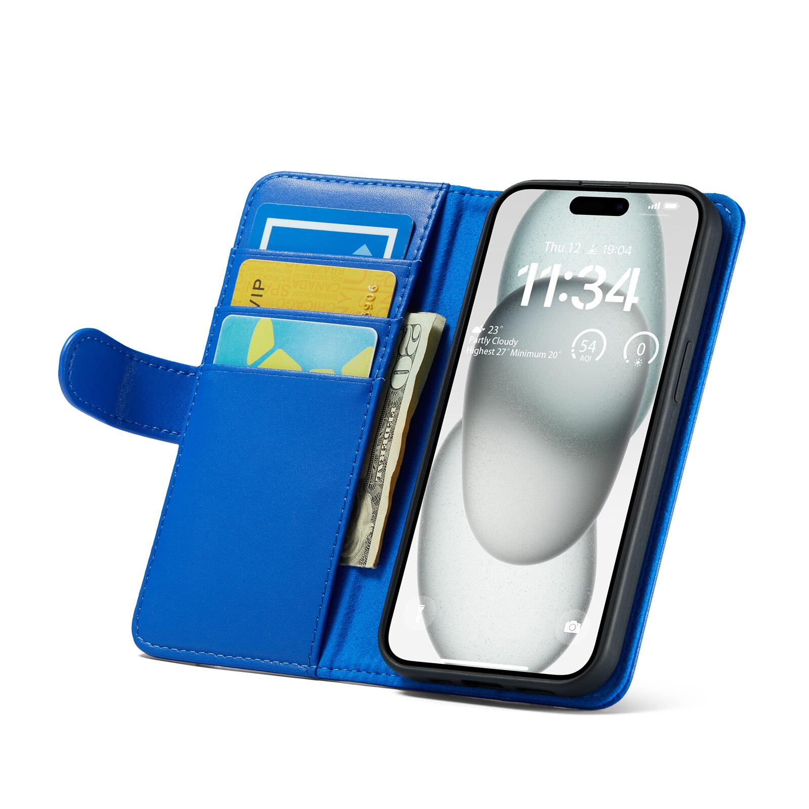 Aito Nahkakotelo iPhone 13 Sininen