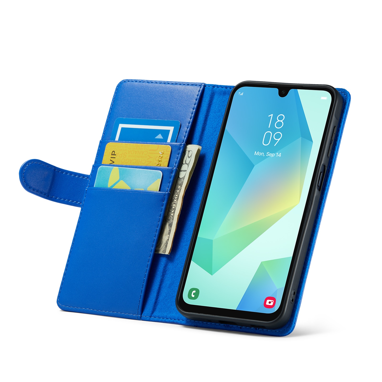 Aito Nahkakotelo Samsung Galaxy A16 Sininen