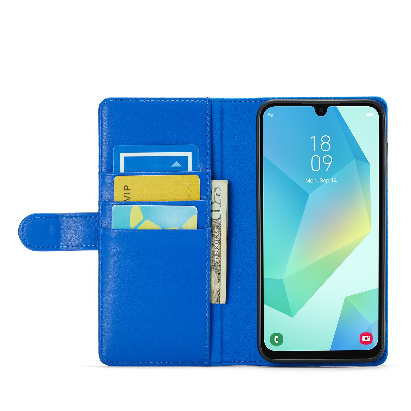Aito Nahkakotelo Samsung Galaxy A16 Sininen