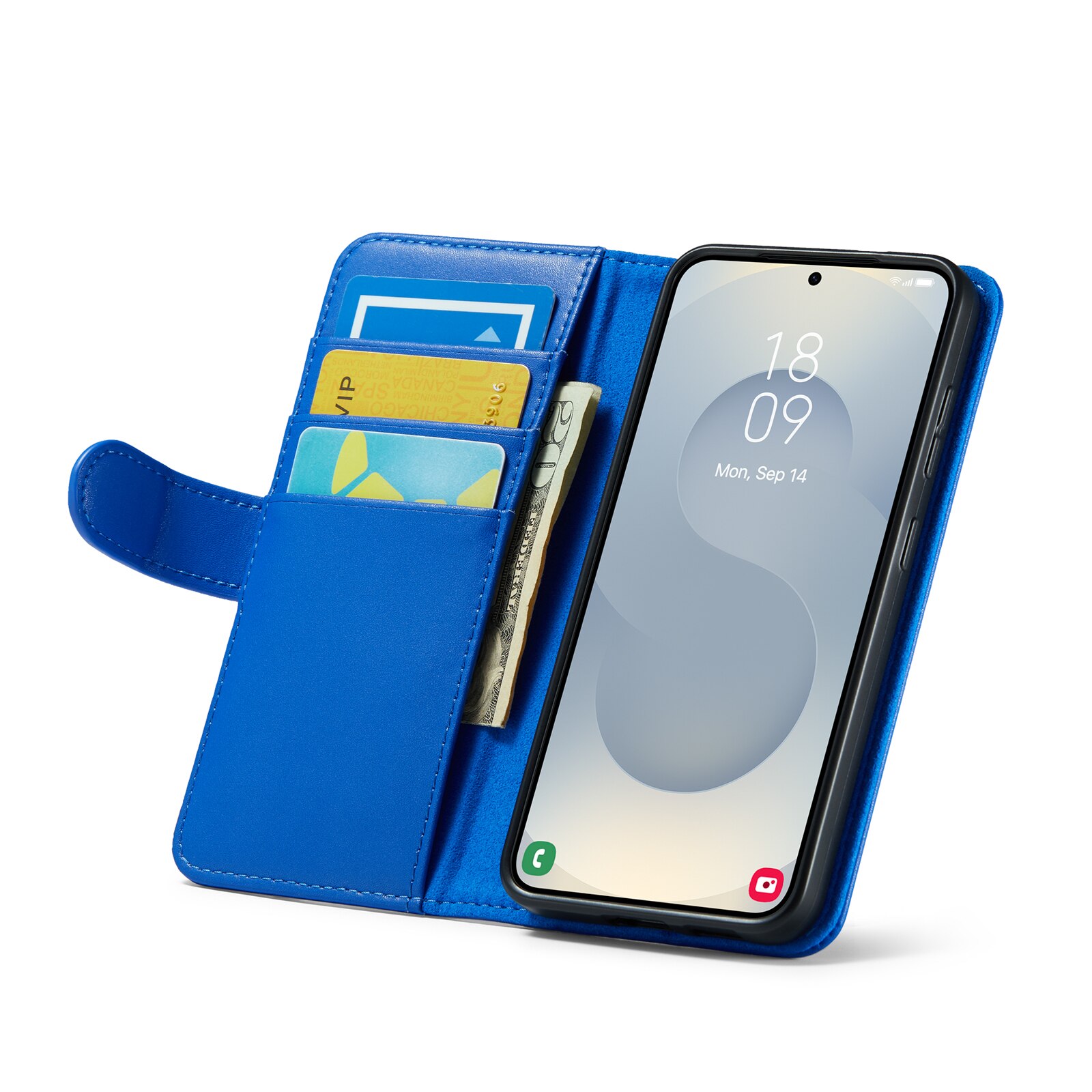 Aito Nahkakotelo Samsung Galaxy S25 FE Sininen