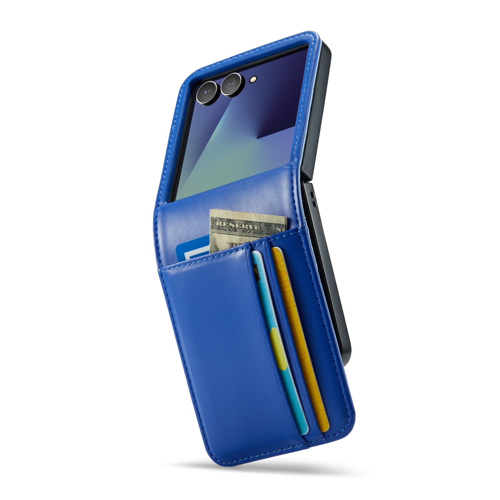 Aito Nahkakotelo Samsung Galaxy Z Flip 7 Sininen