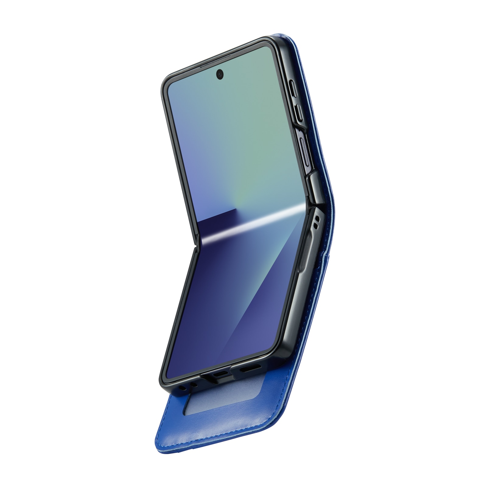 Aito Nahkakotelo Samsung Galaxy Z Flip 7 Sininen