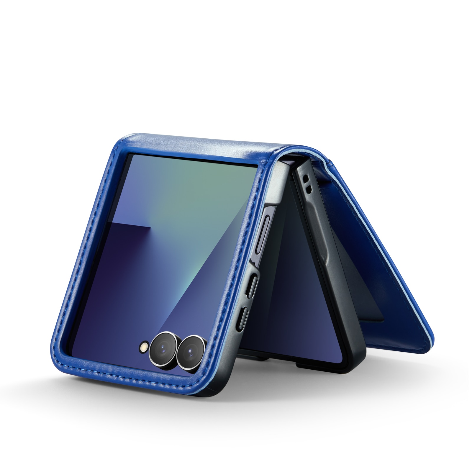 Aito Nahkakotelo Samsung Galaxy Z Flip 7 Sininen
