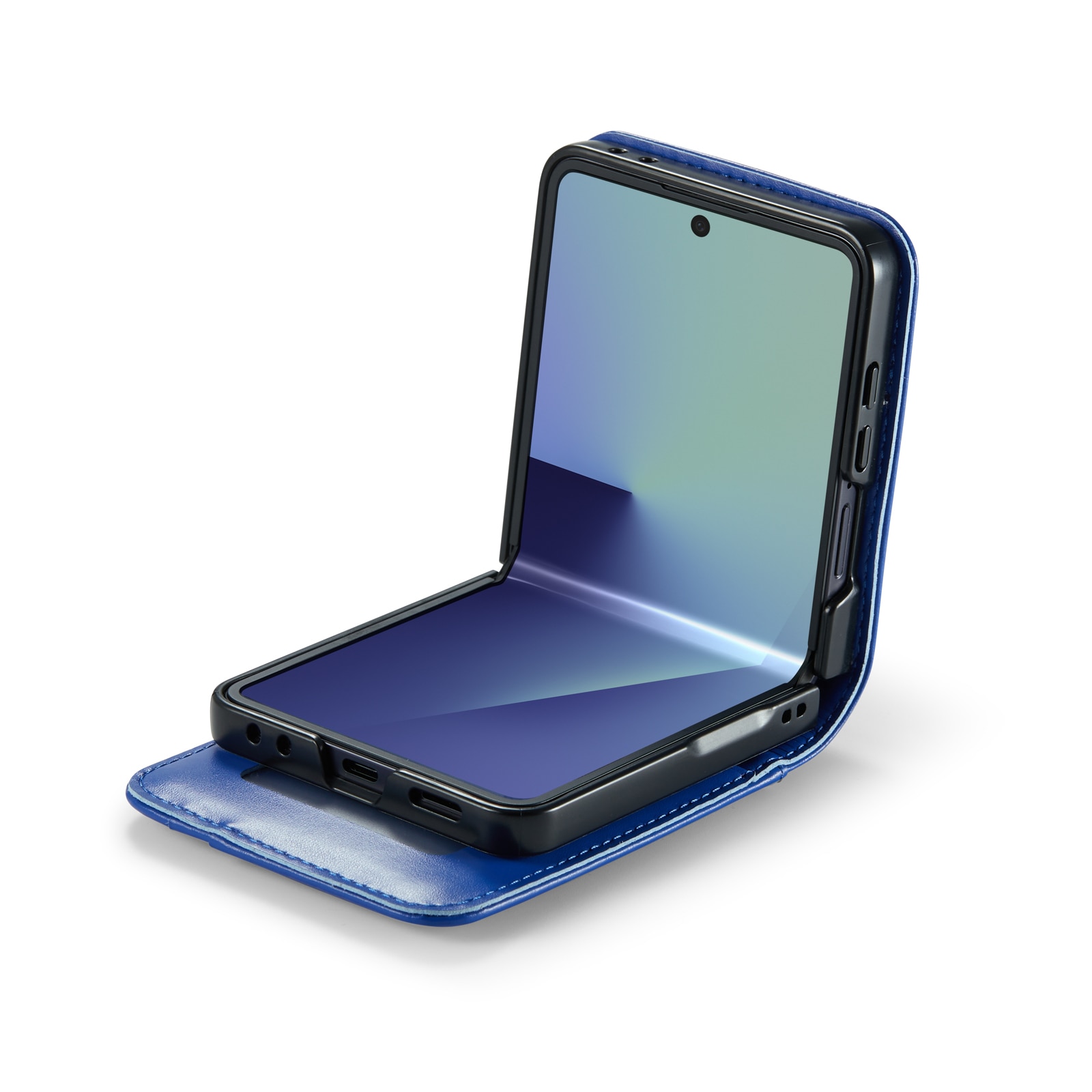 Aito Nahkakotelo Samsung Galaxy Z Flip 7 Sininen