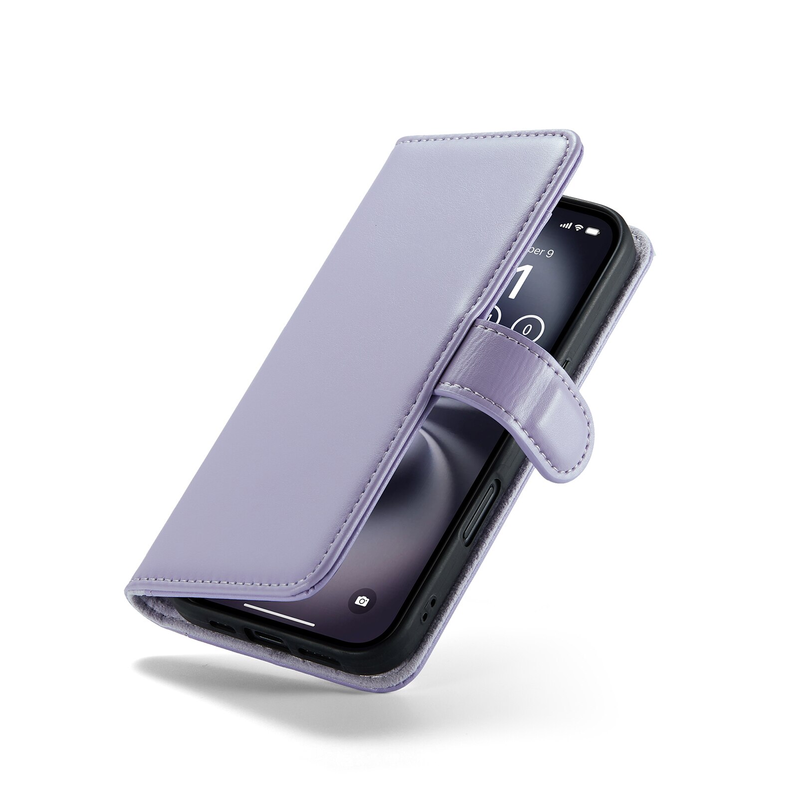 Aito Nahkakotelo iPhone 16 Liila