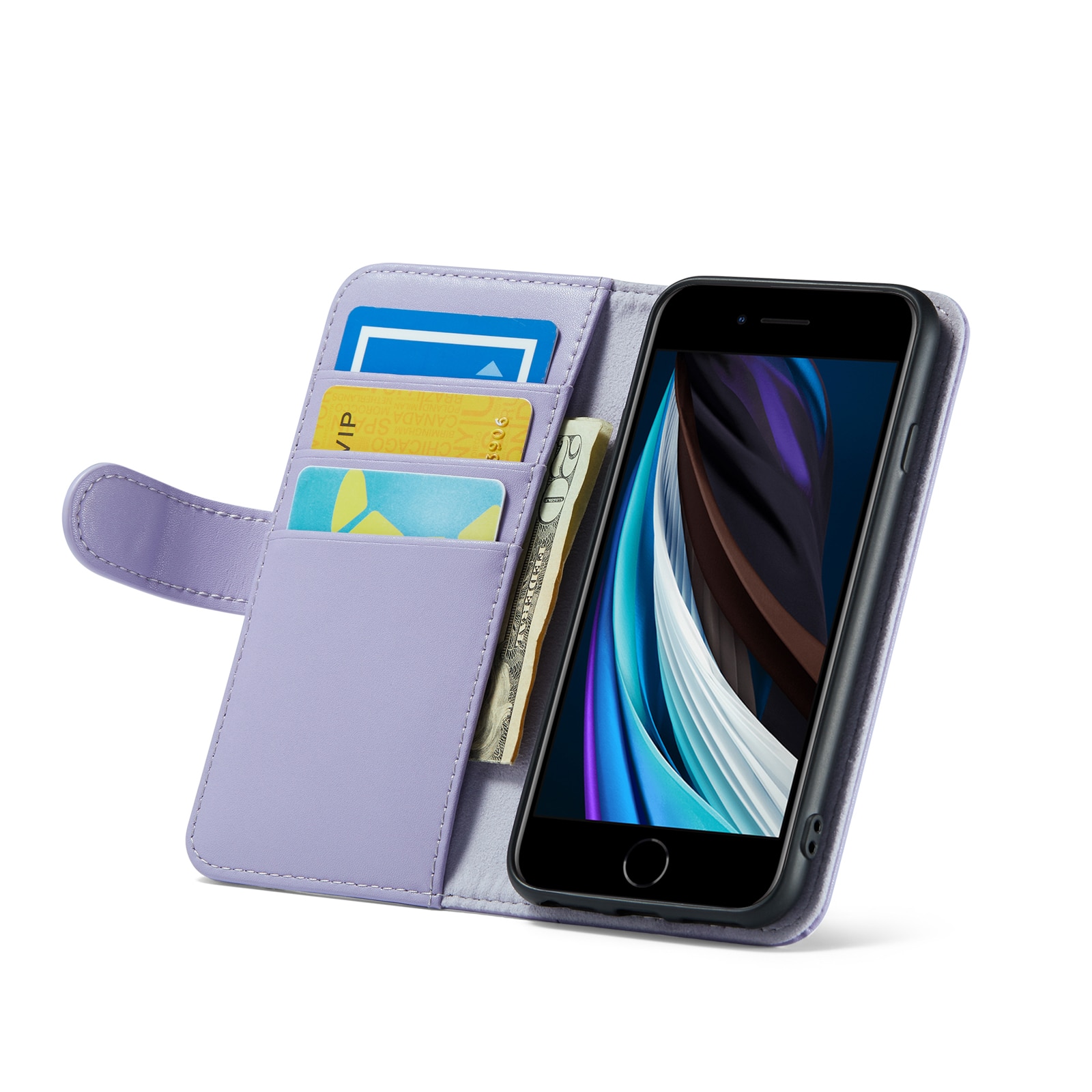 Aito Nahkakotelo iPhone 7 Liila