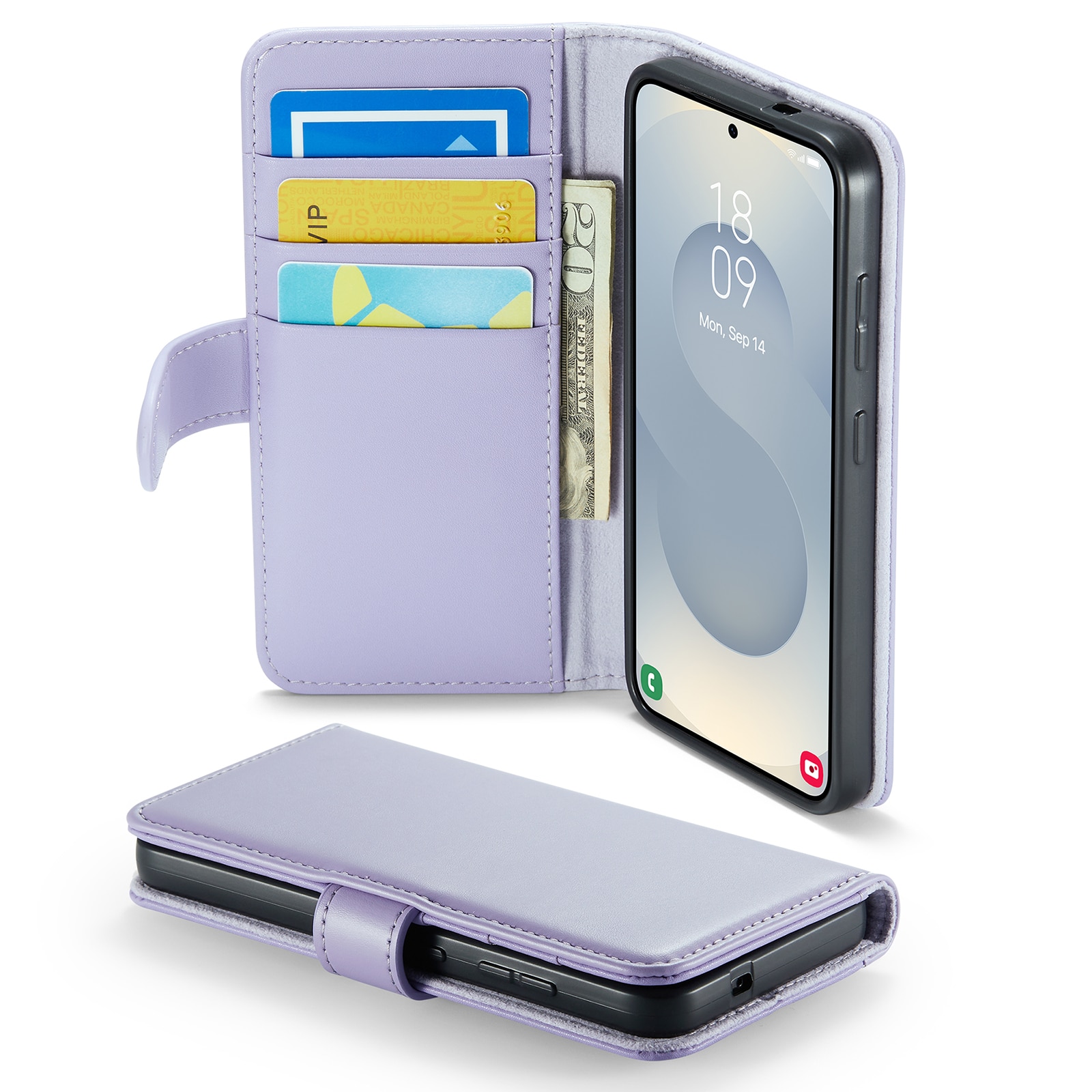 Aito Nahkakotelo Samsung Galaxy S25 FE Liila