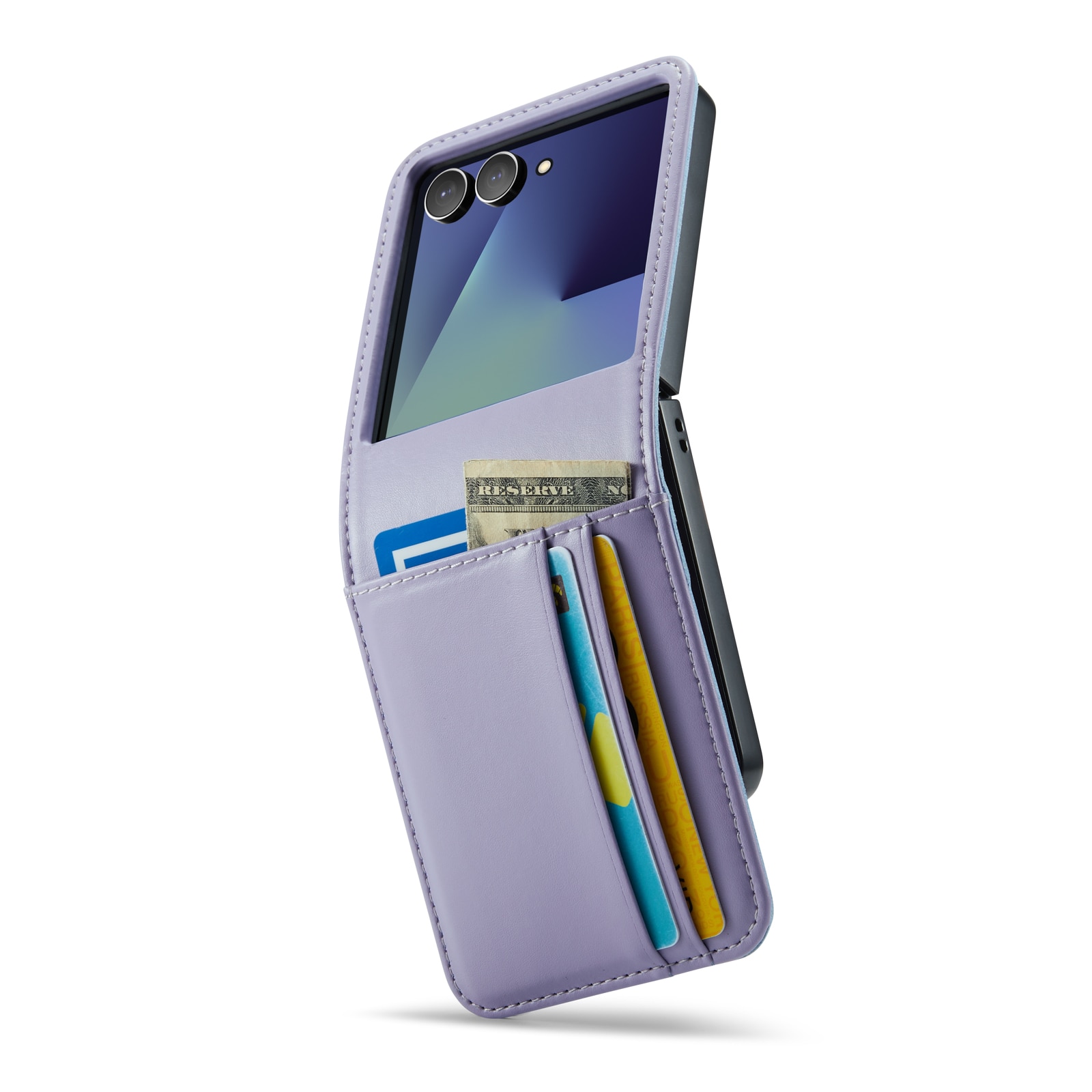 Aito Nahkakotelo Samsung Galaxy Z Flip 7 Liila