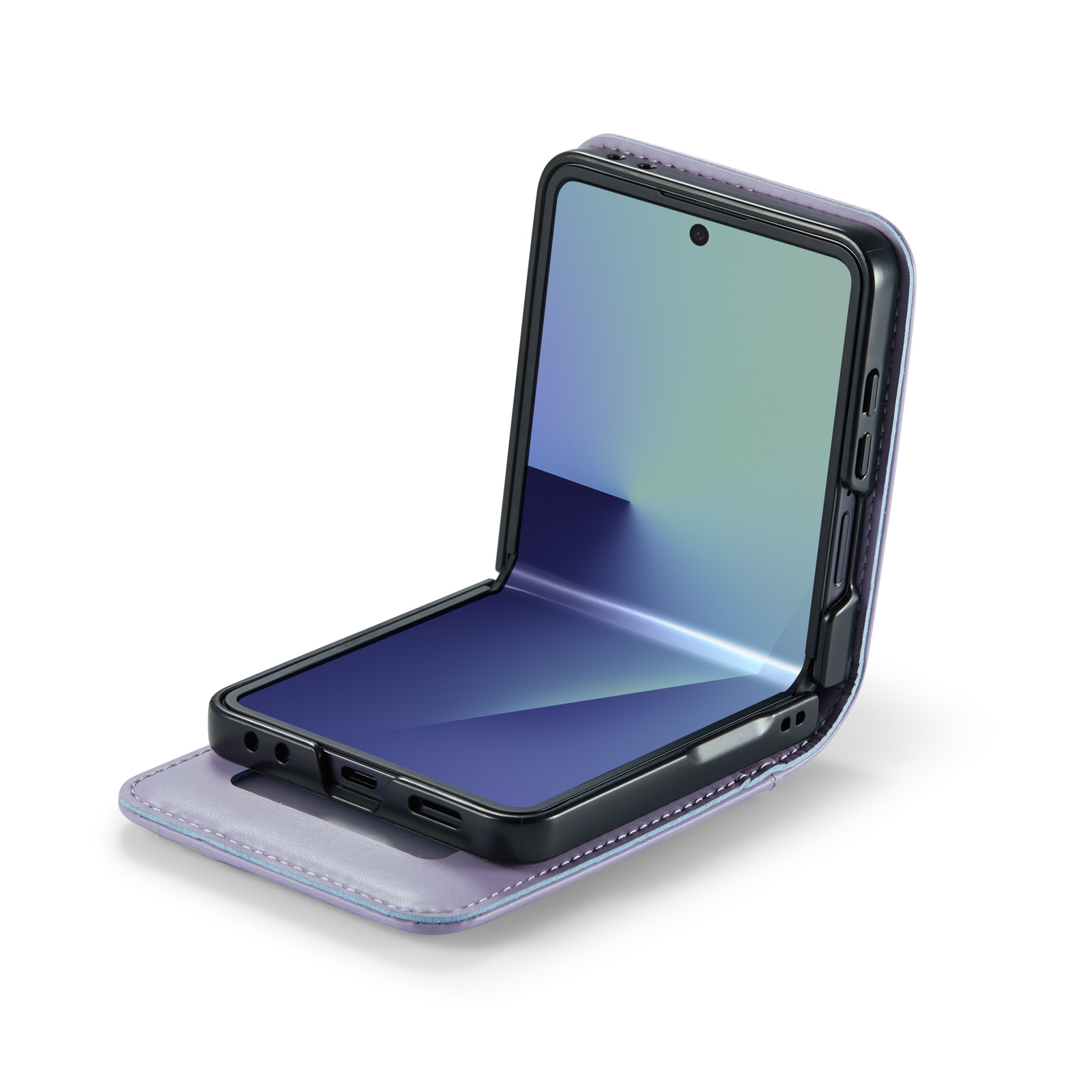 Aito Nahkakotelo Samsung Galaxy Z Flip 7 Liila