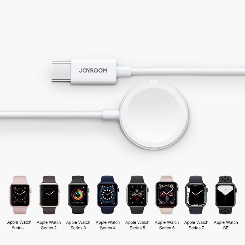 Kokonainen Apple Watch-laturi - 1.2 metrin johto ja seinälaturi - Smartline