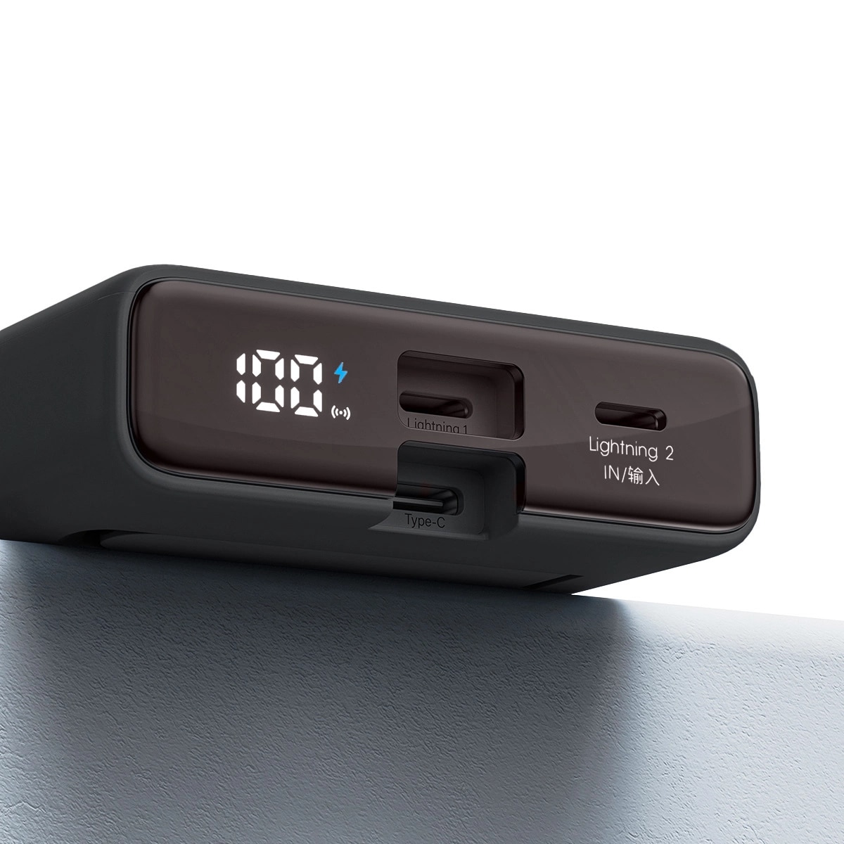 Powerbank MagSafe 10000 mAh USB-C + Lightning musta