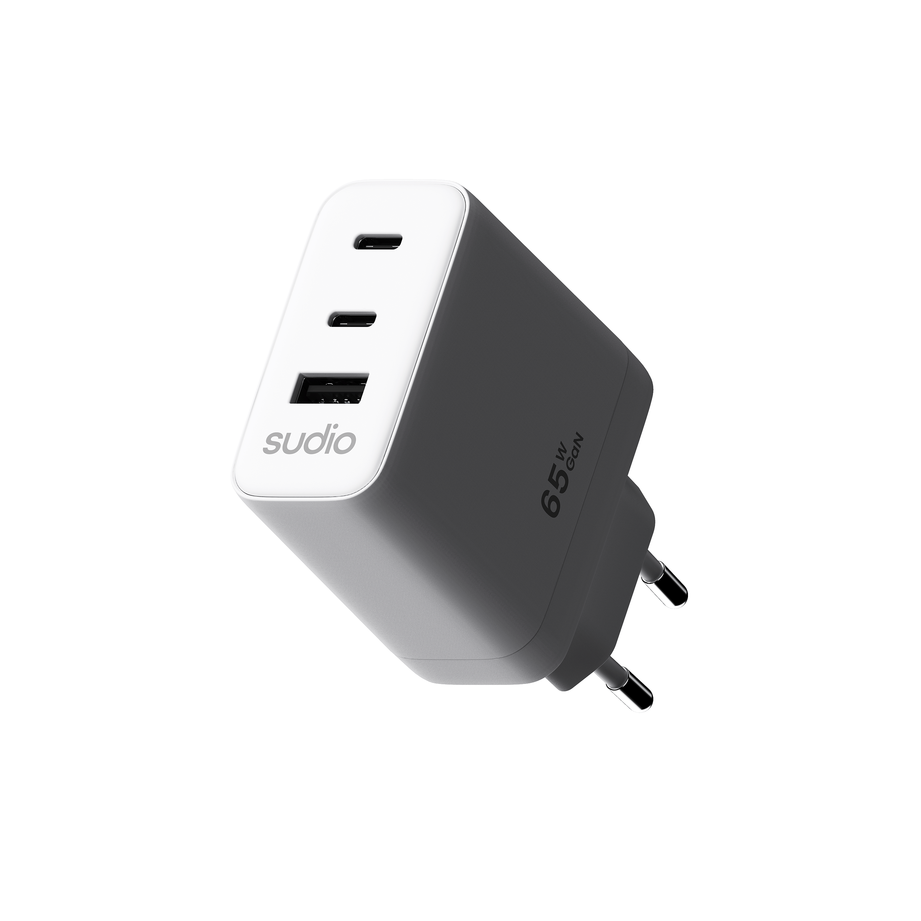 P3 Seinälaturi 65W 2 x USB-C + USB-A Valkoinen