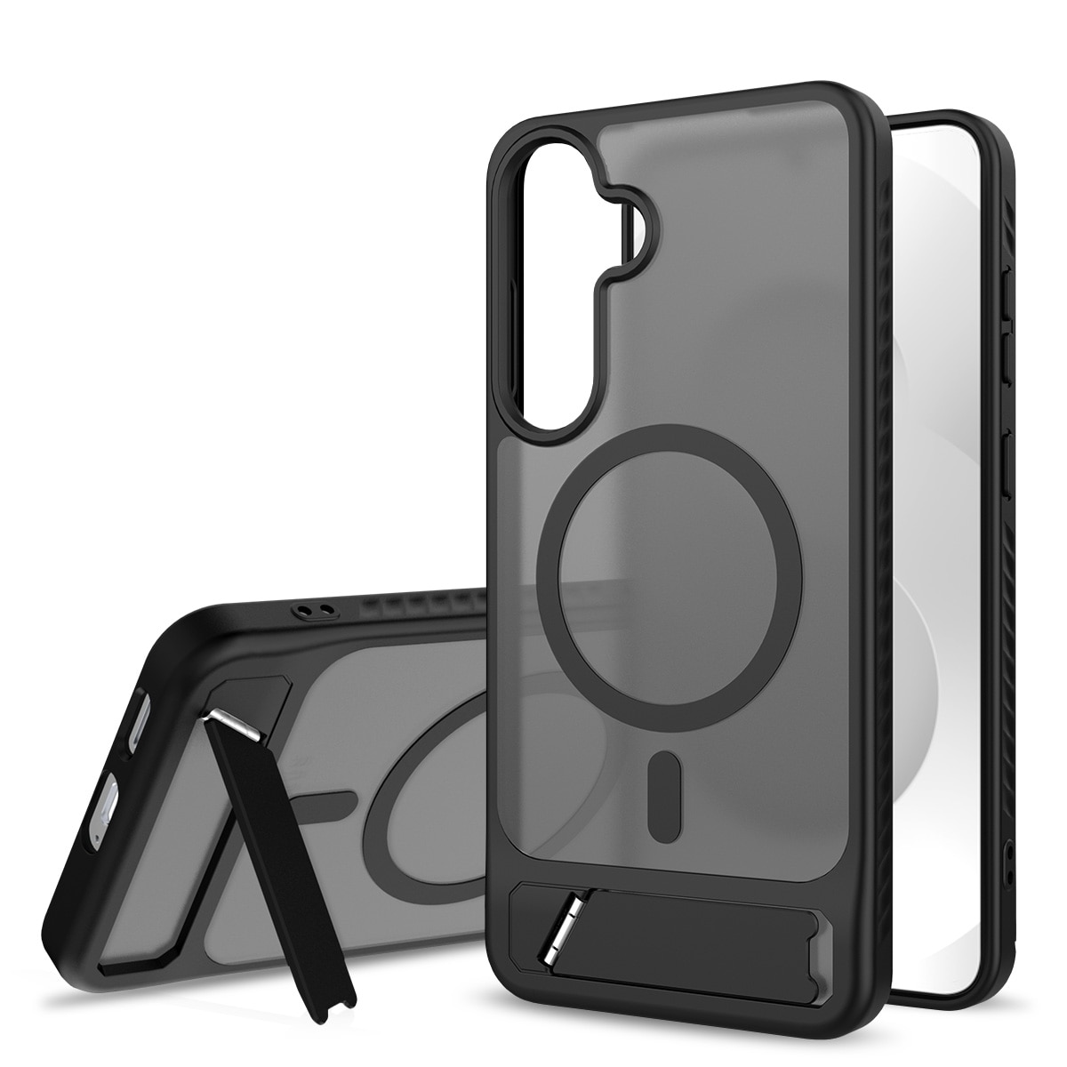 Magneettinen suojakuori jalustalla Samsung Galaxy S25 FE Musta