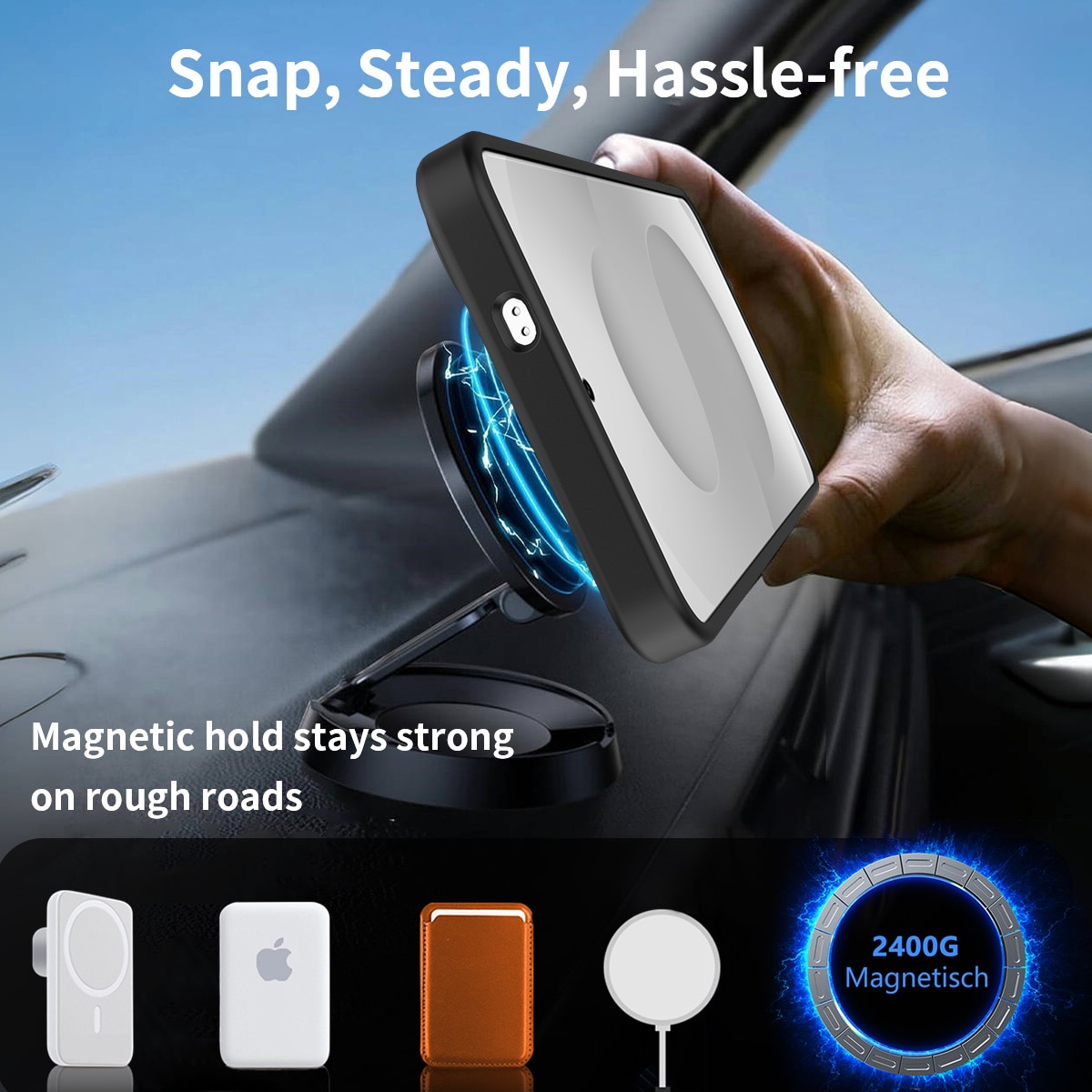 Magneettinen suojakuori jalustalla Samsung Galaxy S25 FE Musta