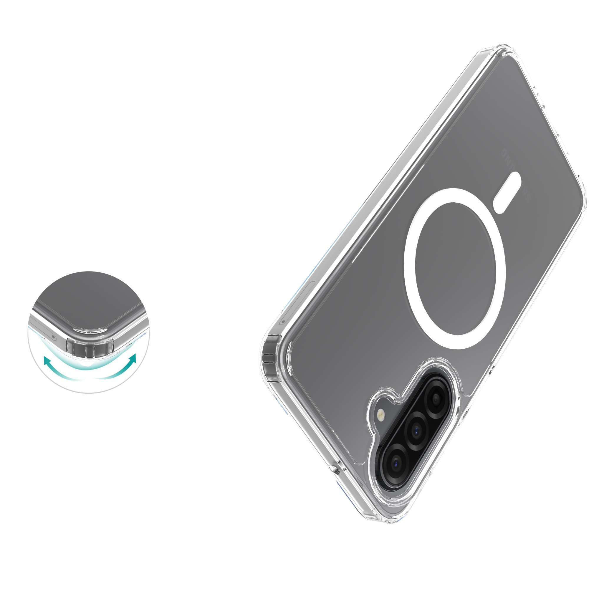 Hybridikuori MagSafe Samsung Galaxy A17 Kirkas