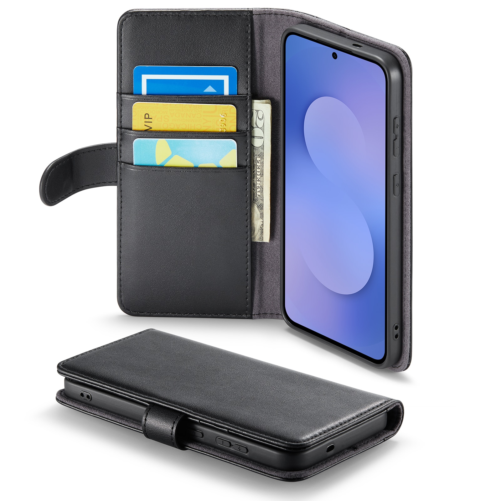 Aito Nahkakotelo Samsung Galaxy S25 FE Musta