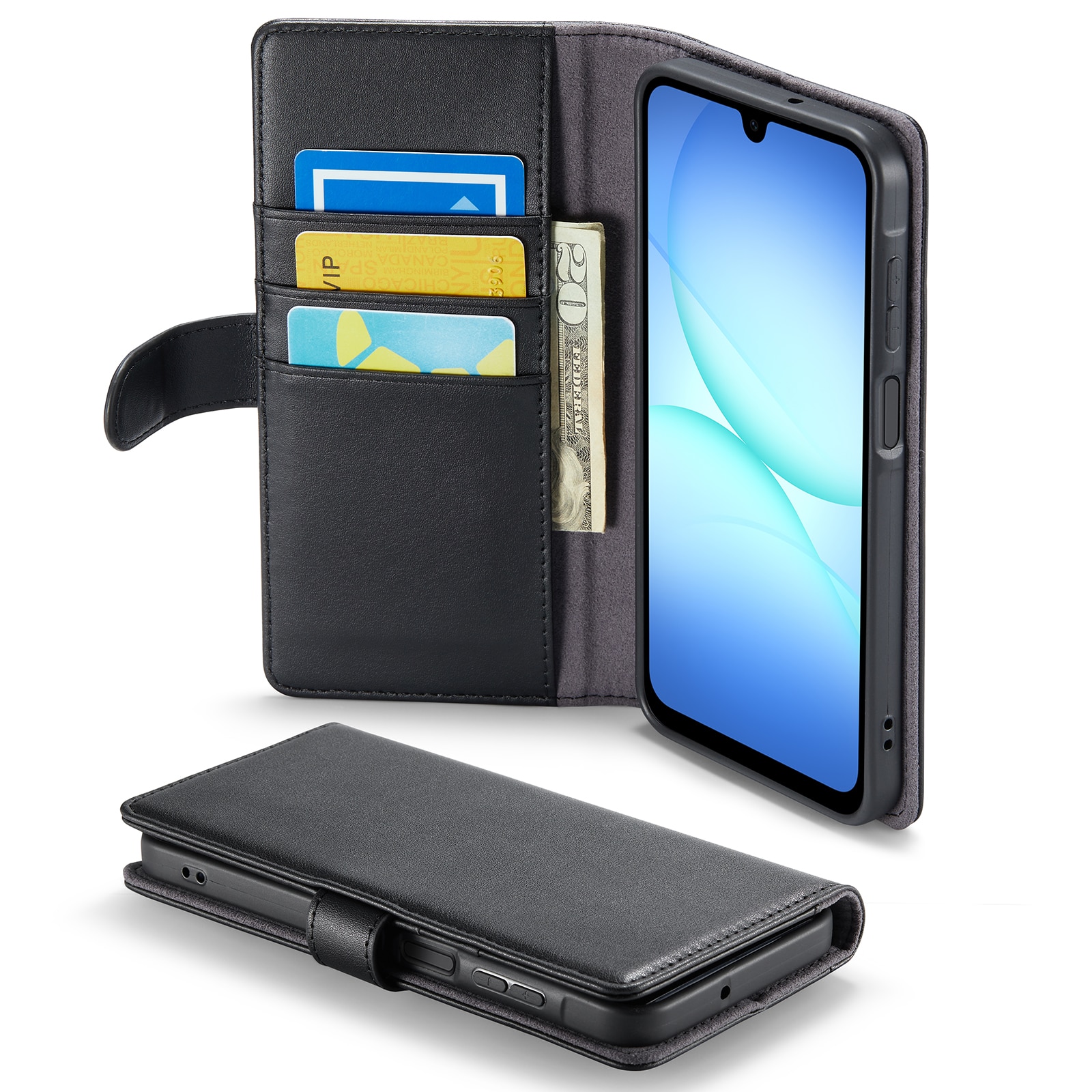 Aito Nahkakotelo Samsung Galaxy A17 Musta