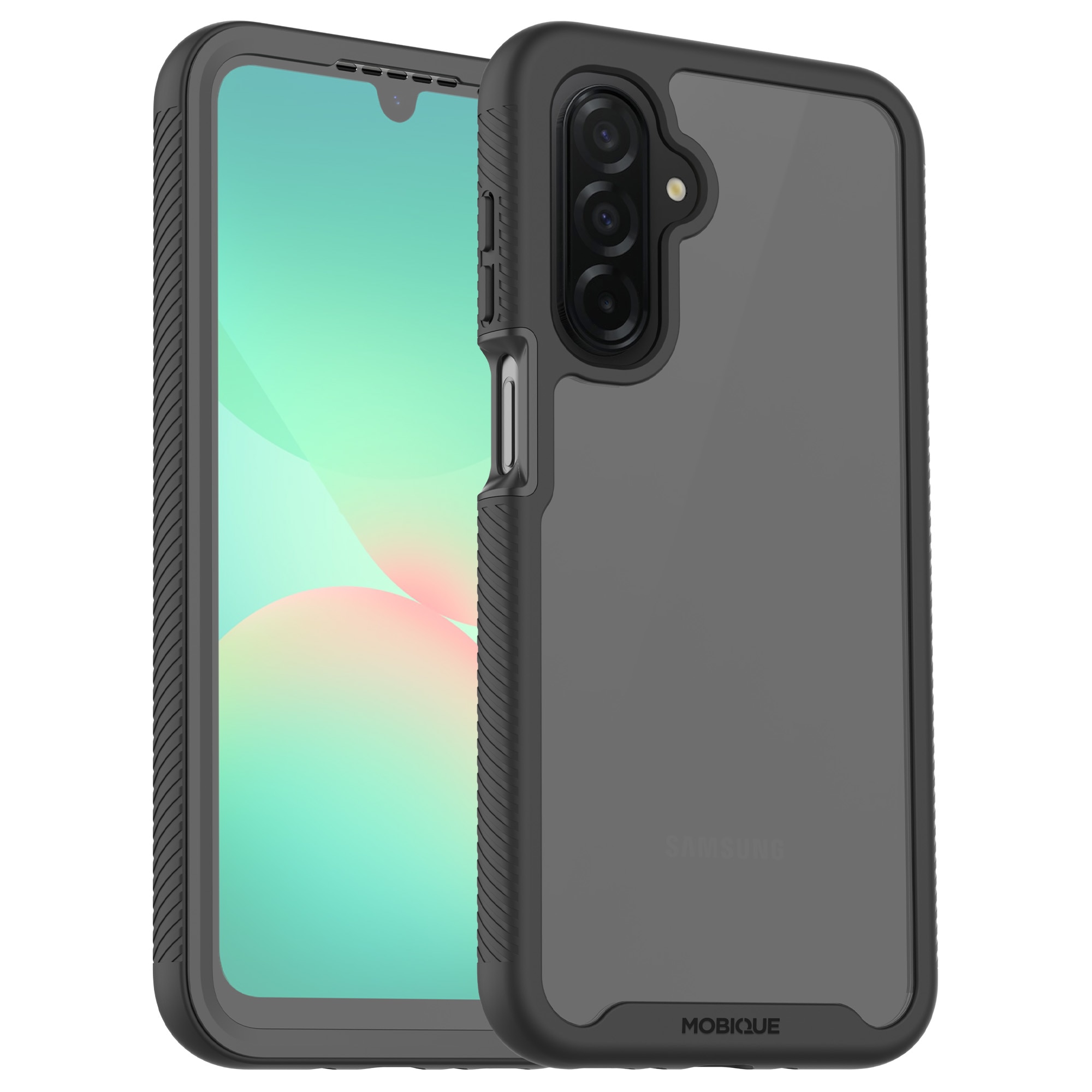 Full Protection Case Samsung Galaxy A17 Musta/läpinäkyvä