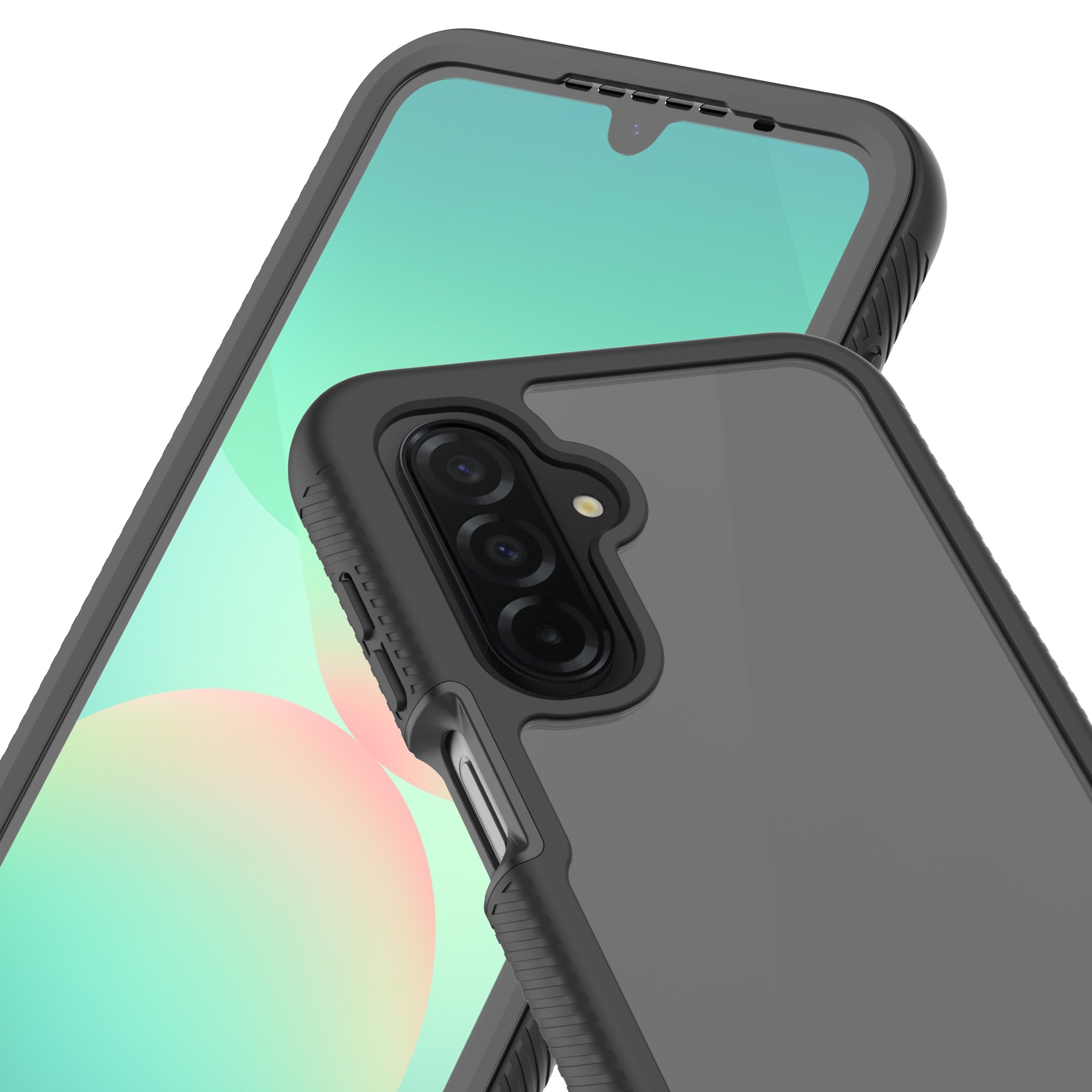 Full Protection Case Samsung Galaxy A17 Musta/läpinäkyvä
