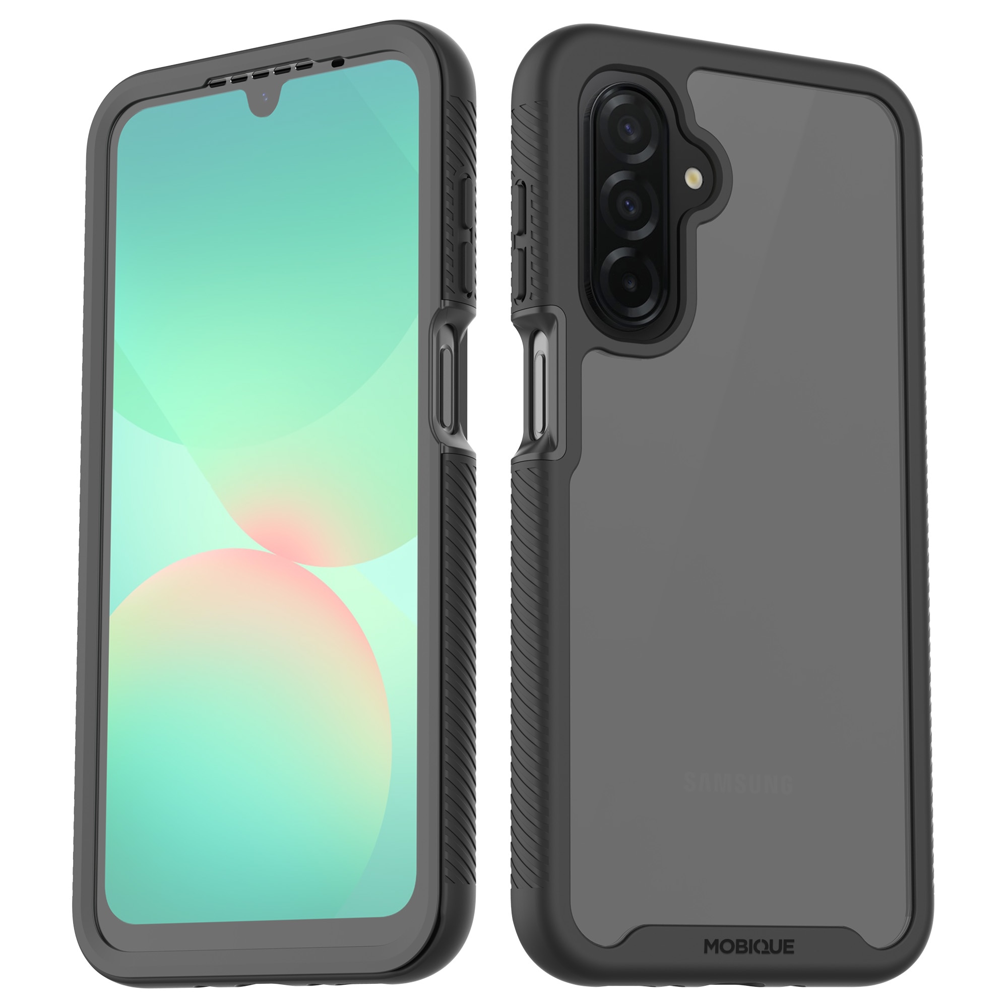 Full Protection Case Samsung Galaxy A17 Musta/läpinäkyvä
