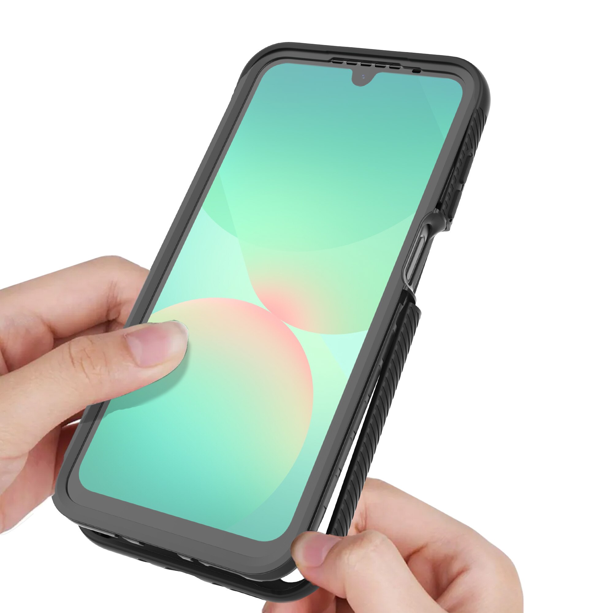 Full Protection Case Samsung Galaxy A17 Musta/läpinäkyvä