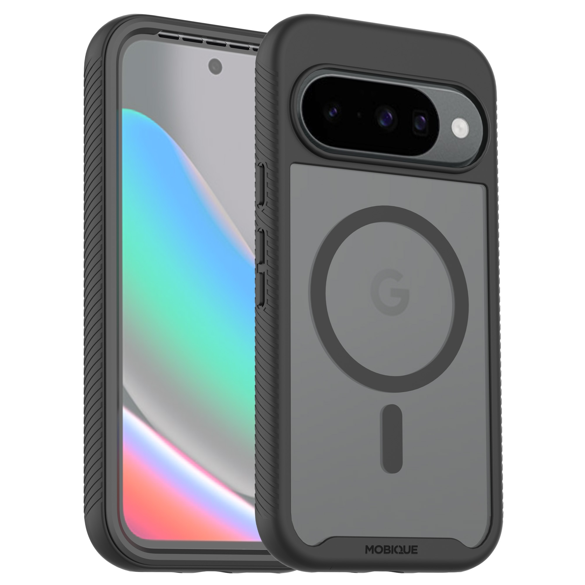 Full Protection Magnetic Case Google Pixel 10 Musta/läpinäkyvä
