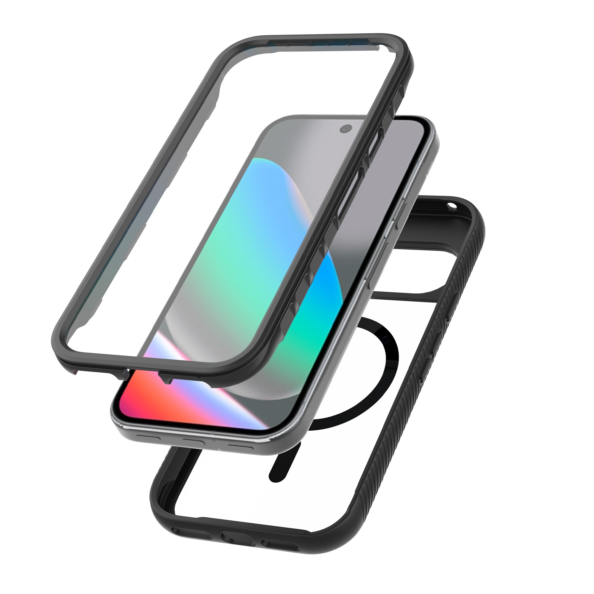 Full Protection Magnetic Case Google Pixel 10 Musta/läpinäkyvä