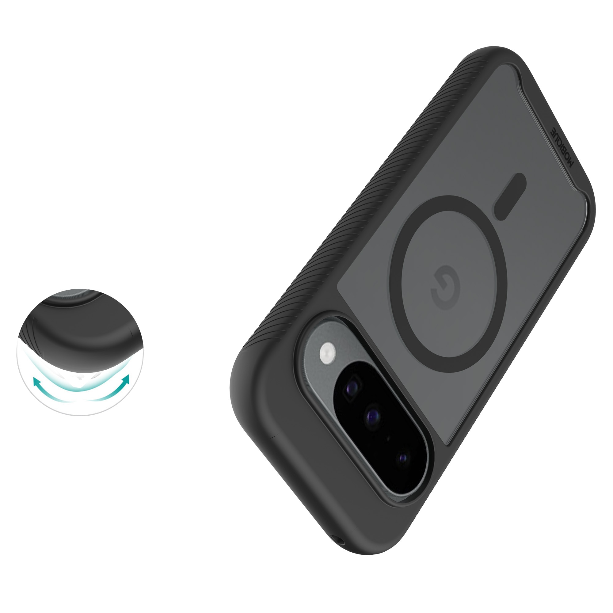 Full Protection Magnetic Case Google Pixel 10 Musta/läpinäkyvä