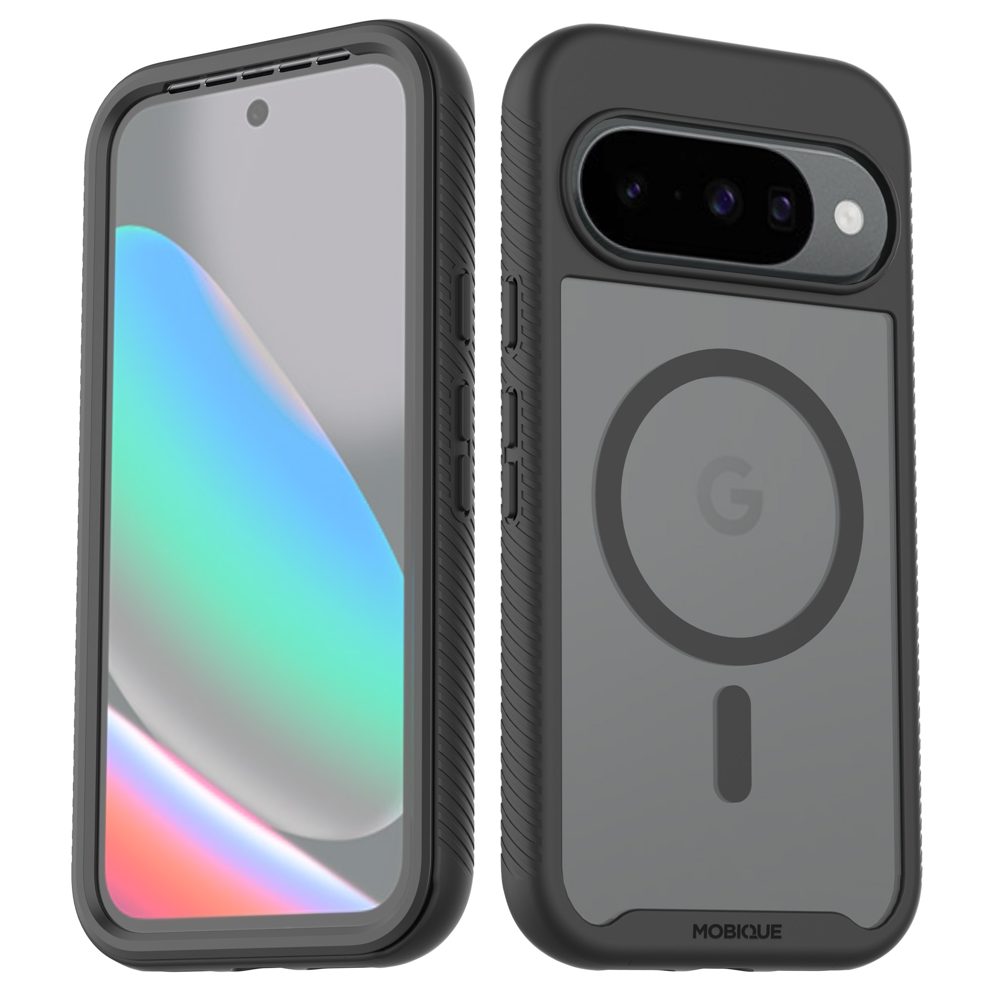 Full Protection Magnetic Case Google Pixel 10 Musta/läpinäkyvä