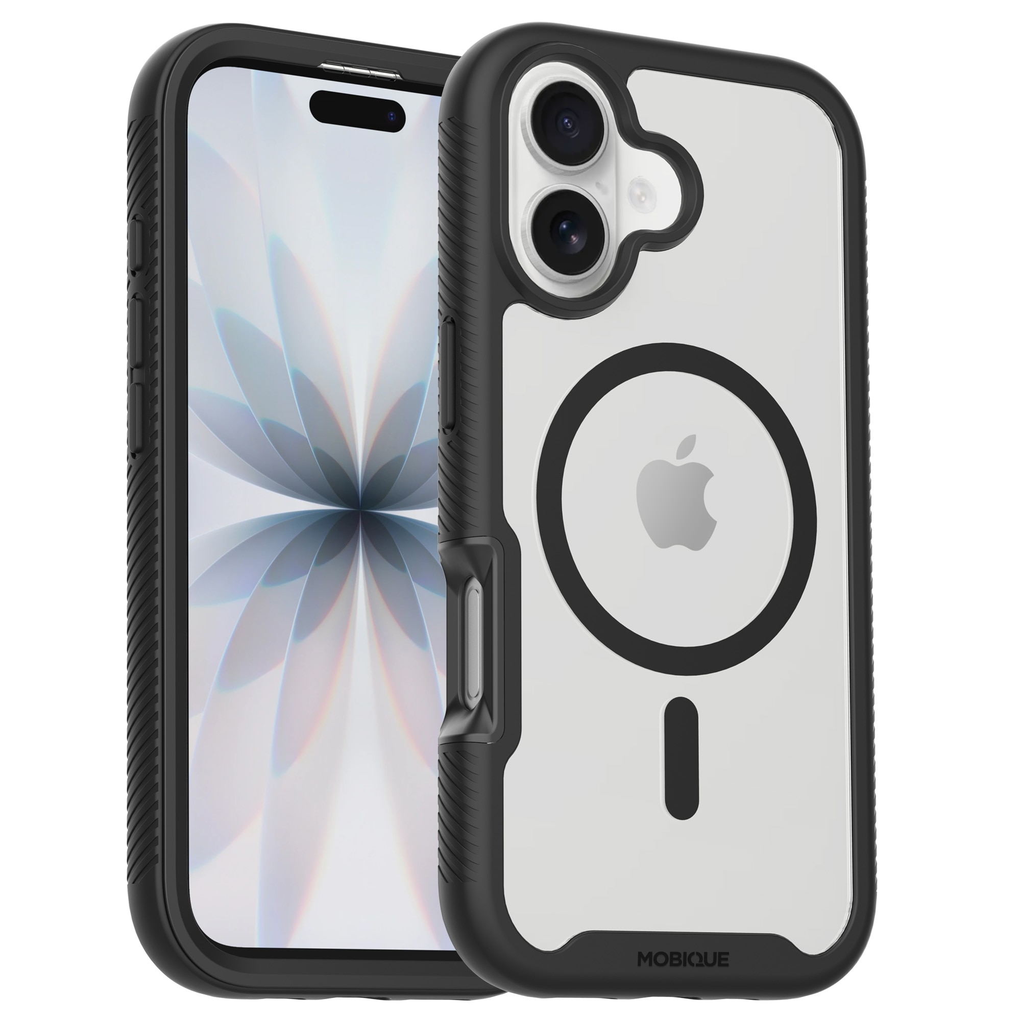 Full Protection Magnetic Case iPhone 17 Musta/läpinäkyvä