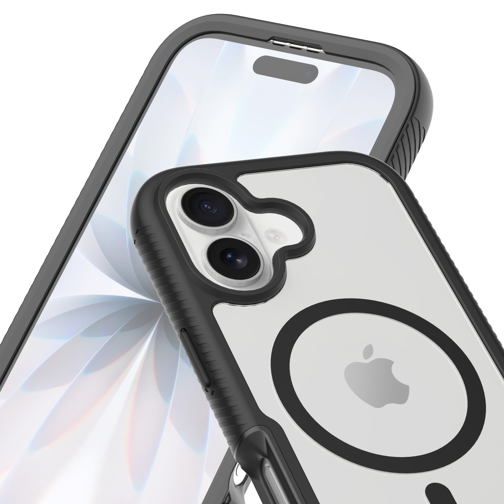 Full Protection Magnetic Case iPhone 17 Musta/läpinäkyvä