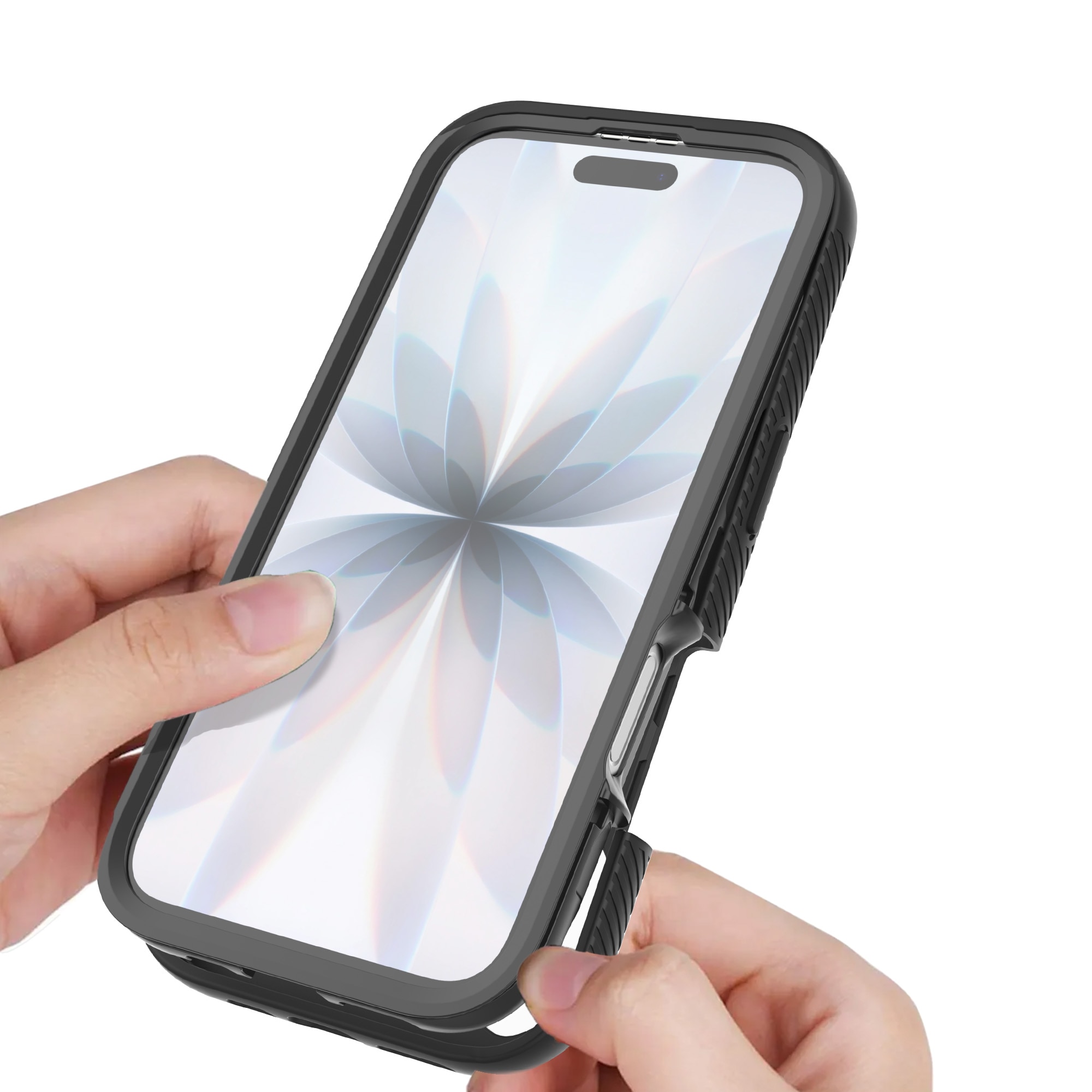 Full Protection Magnetic Case iPhone 17 Musta/läpinäkyvä