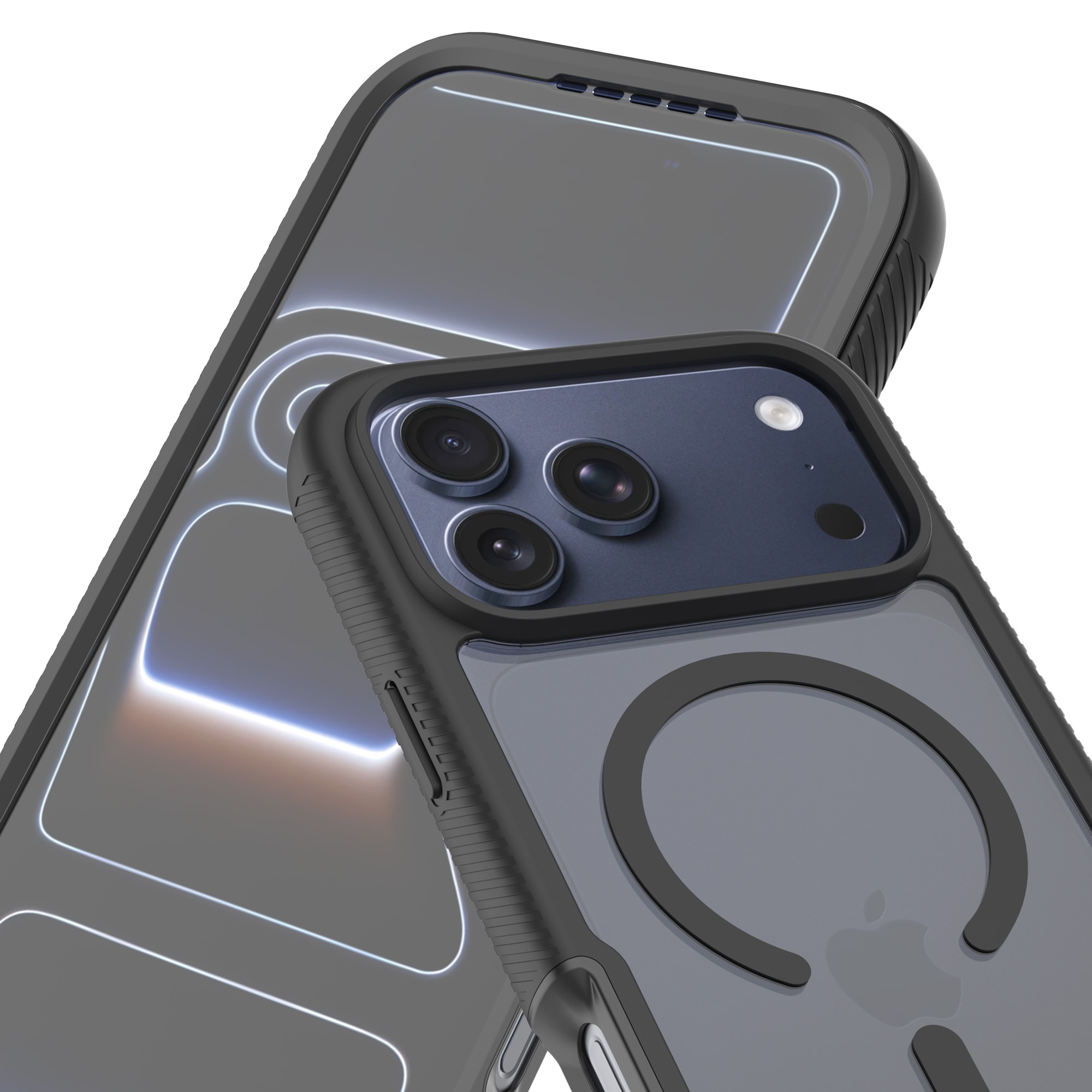 Full Protection Magnetic Case iPhone 17 Pro Musta/läpinäkyvä