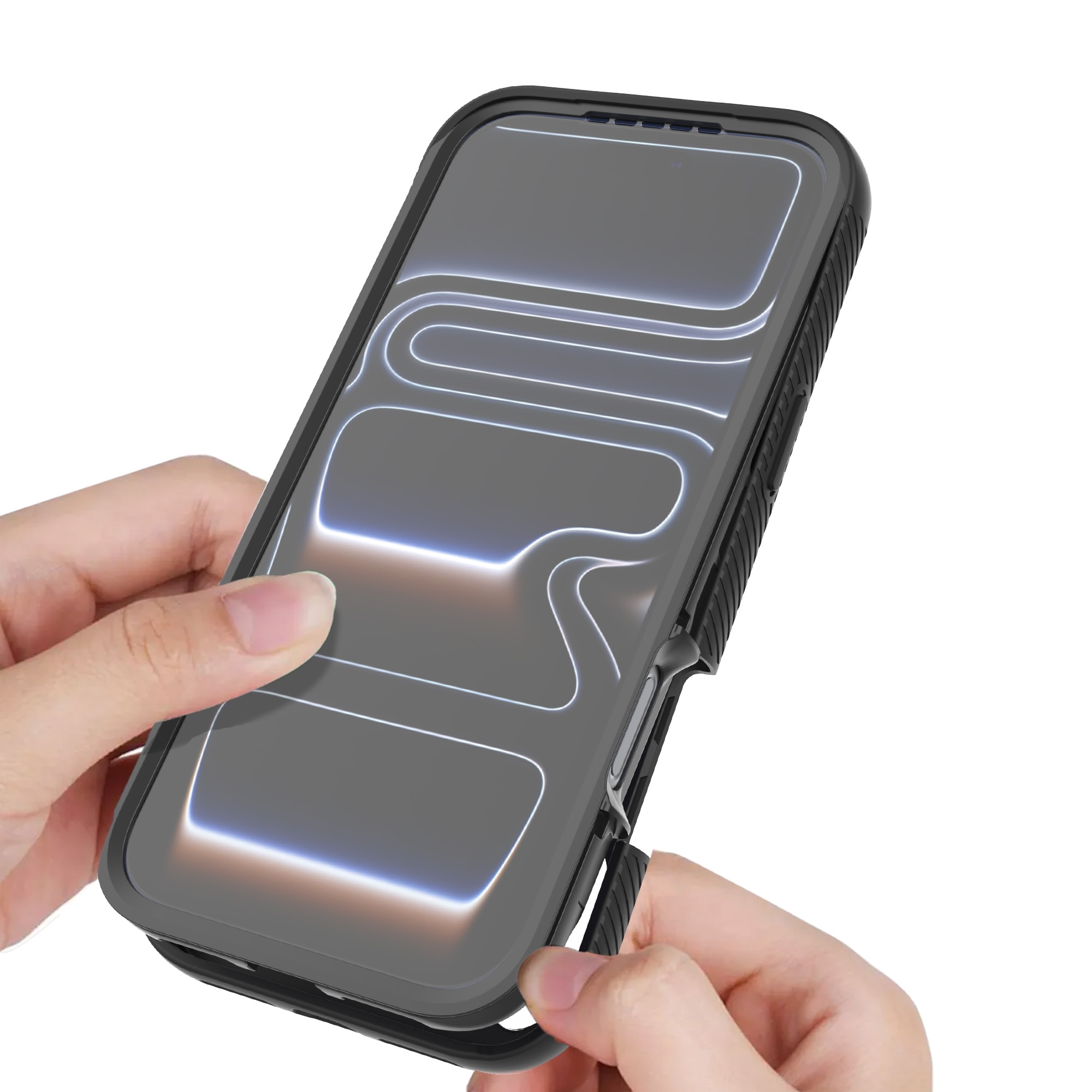 Full Protection Magnetic Case iPhone 17 Pro Musta/läpinäkyvä