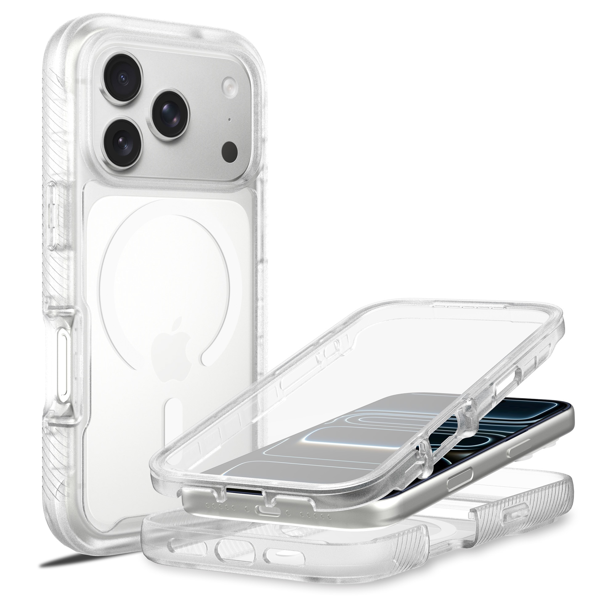 Full Protection Magnetic Case iPhone 17 Pro Kirkas