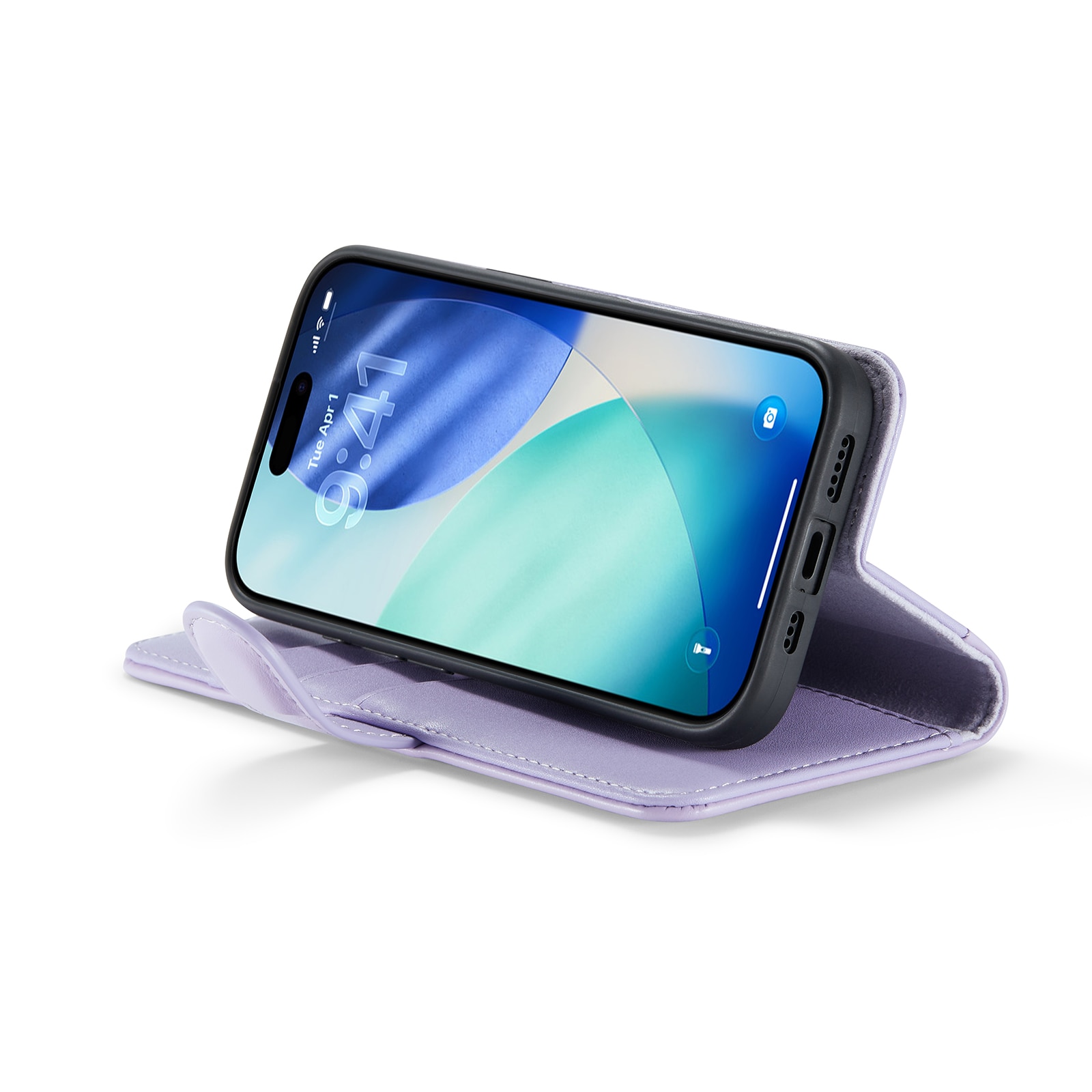 Aito Nahkakotelo iPhone 17 Liila
