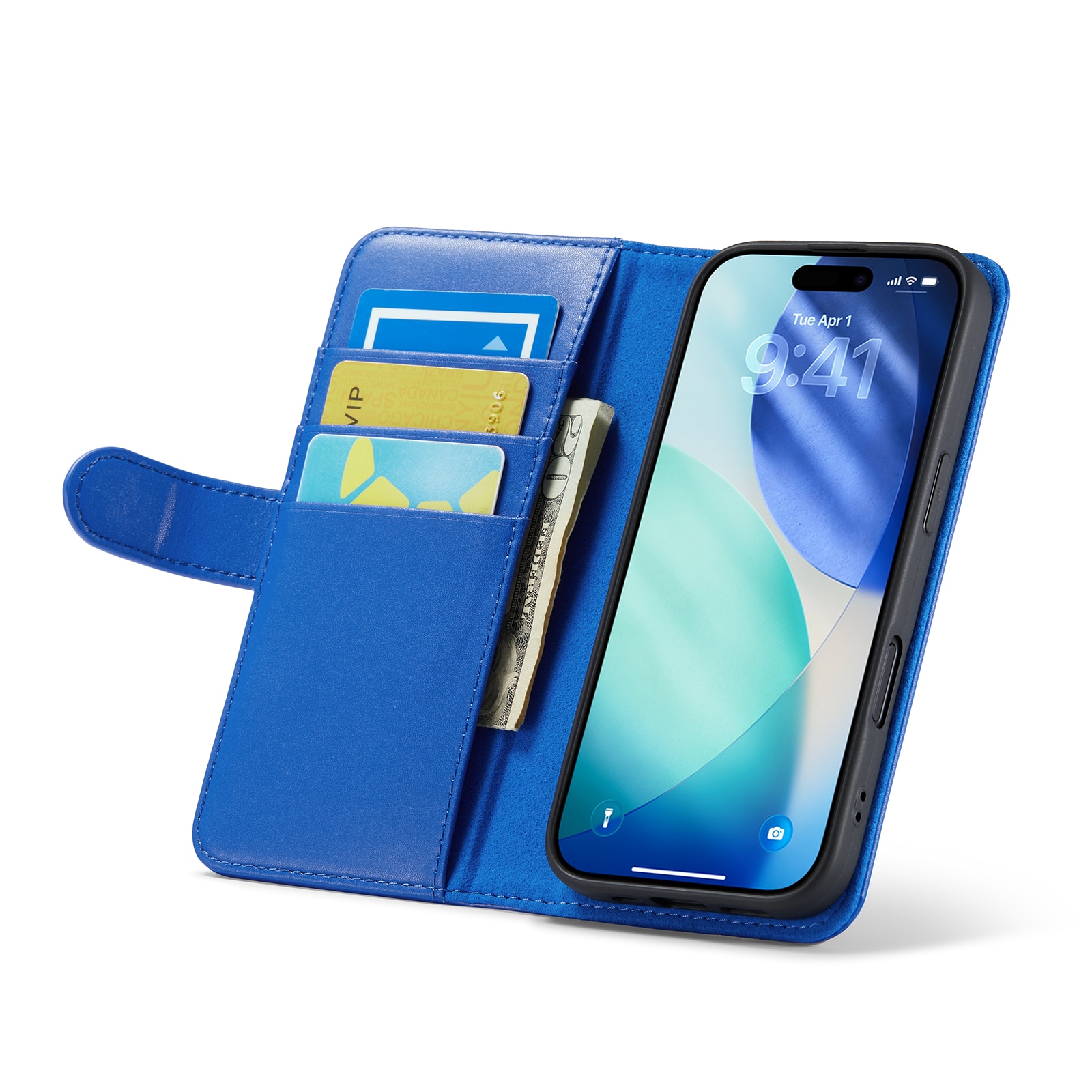 Aito Nahkakotelo iPhone 17 Sininen