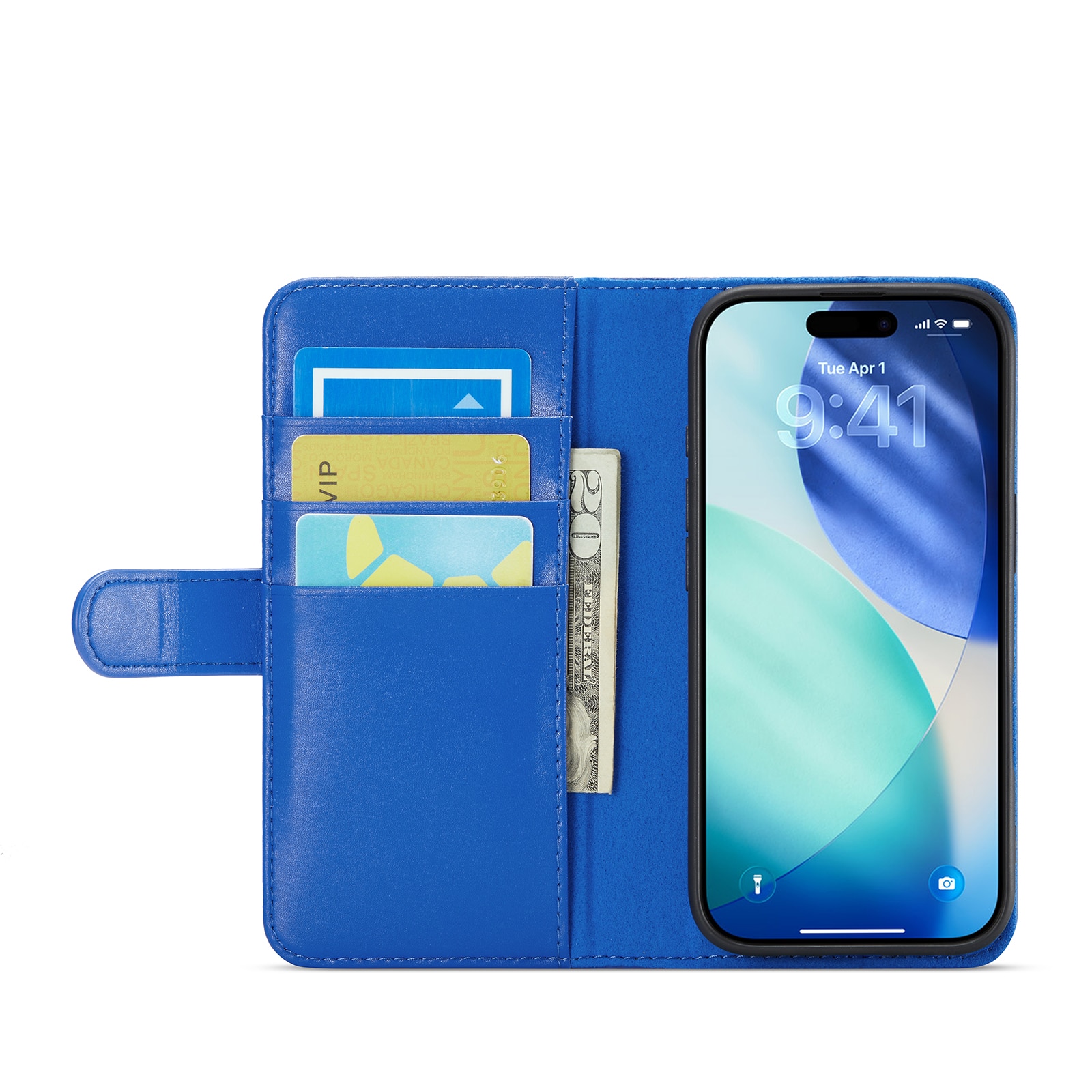 Aito Nahkakotelo iPhone 17 Sininen