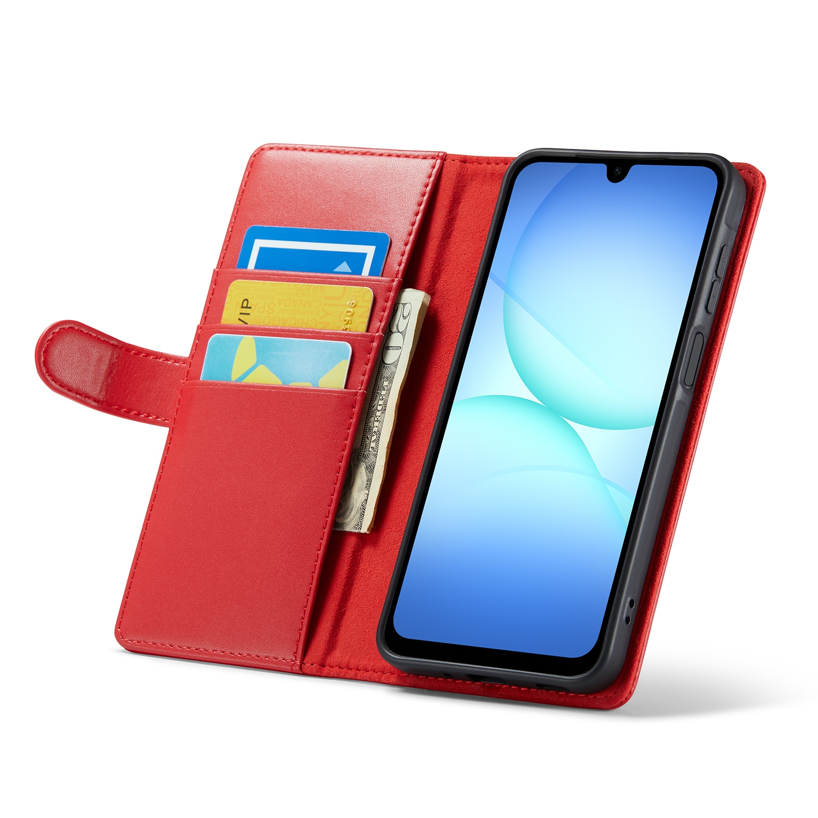 Aito Nahkakotelo Samsung Galaxy A17 Punainen