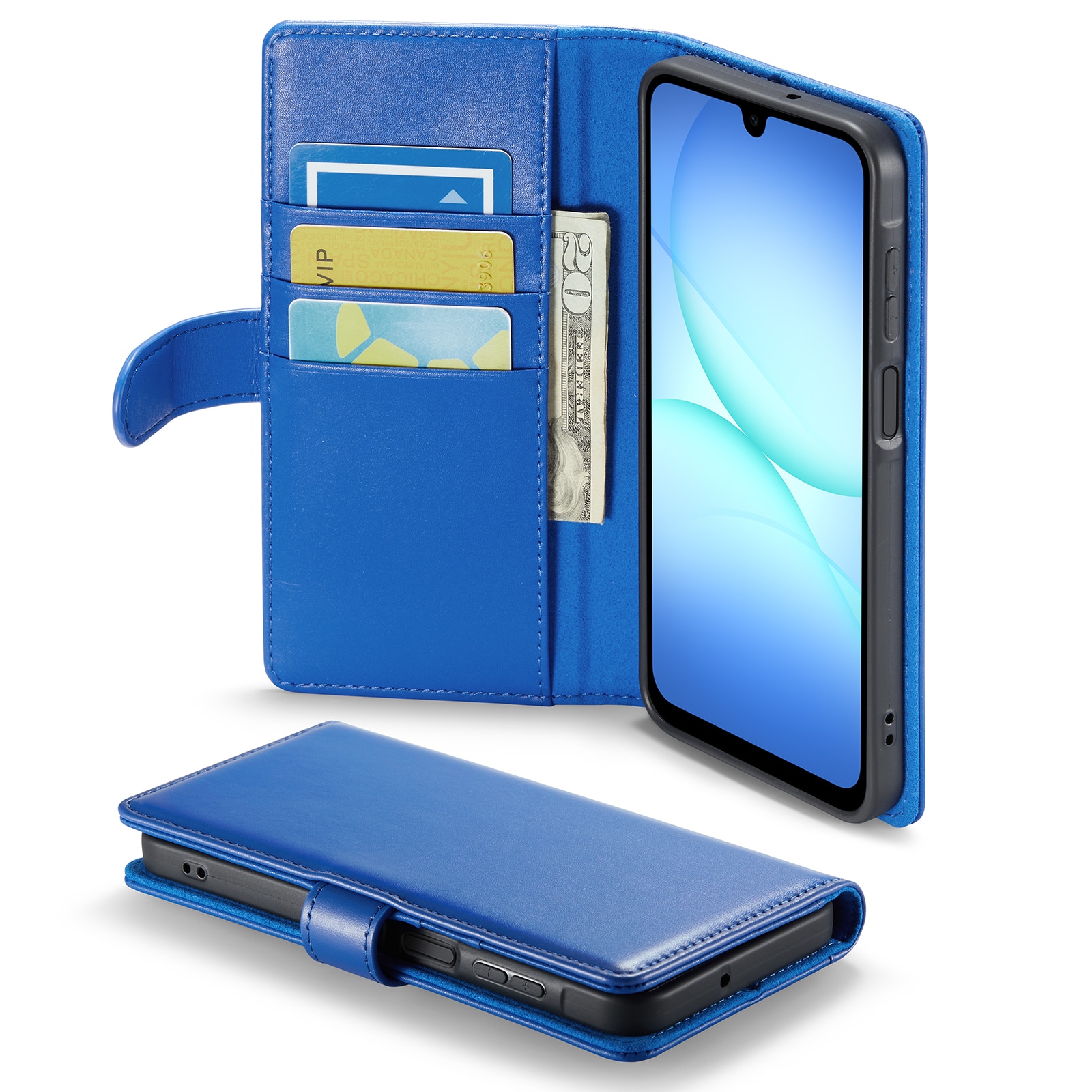 Aito Nahkakotelo Samsung Galaxy A17 Sininen