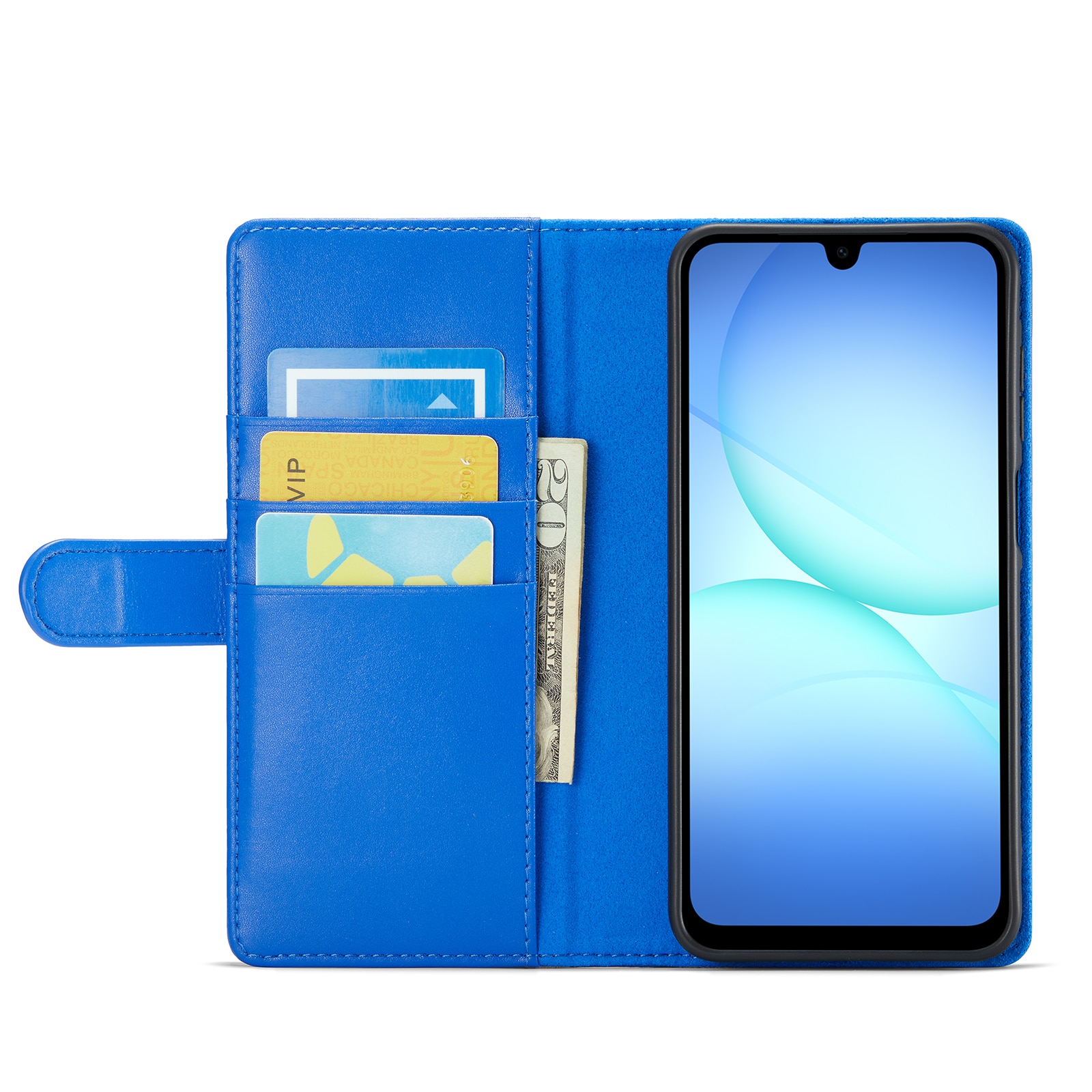Aito Nahkakotelo Samsung Galaxy A17 Sininen
