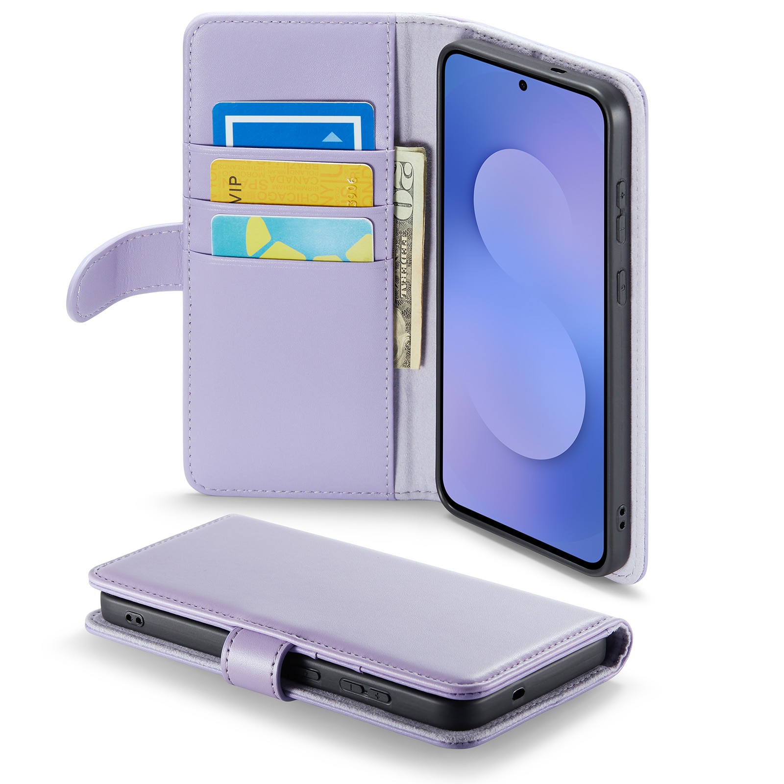 Aito Nahkakotelo Samsung Galaxy S25 FE Liila