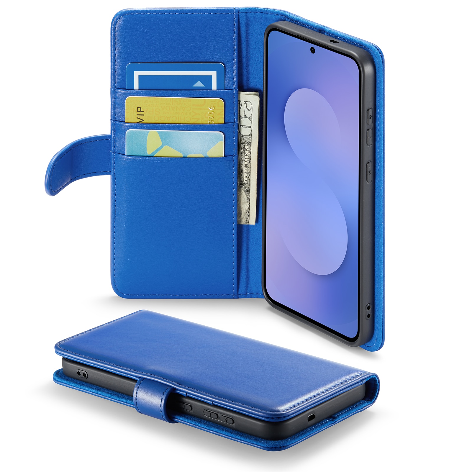 Aito Nahkakotelo Samsung Galaxy S25 FE Sininen