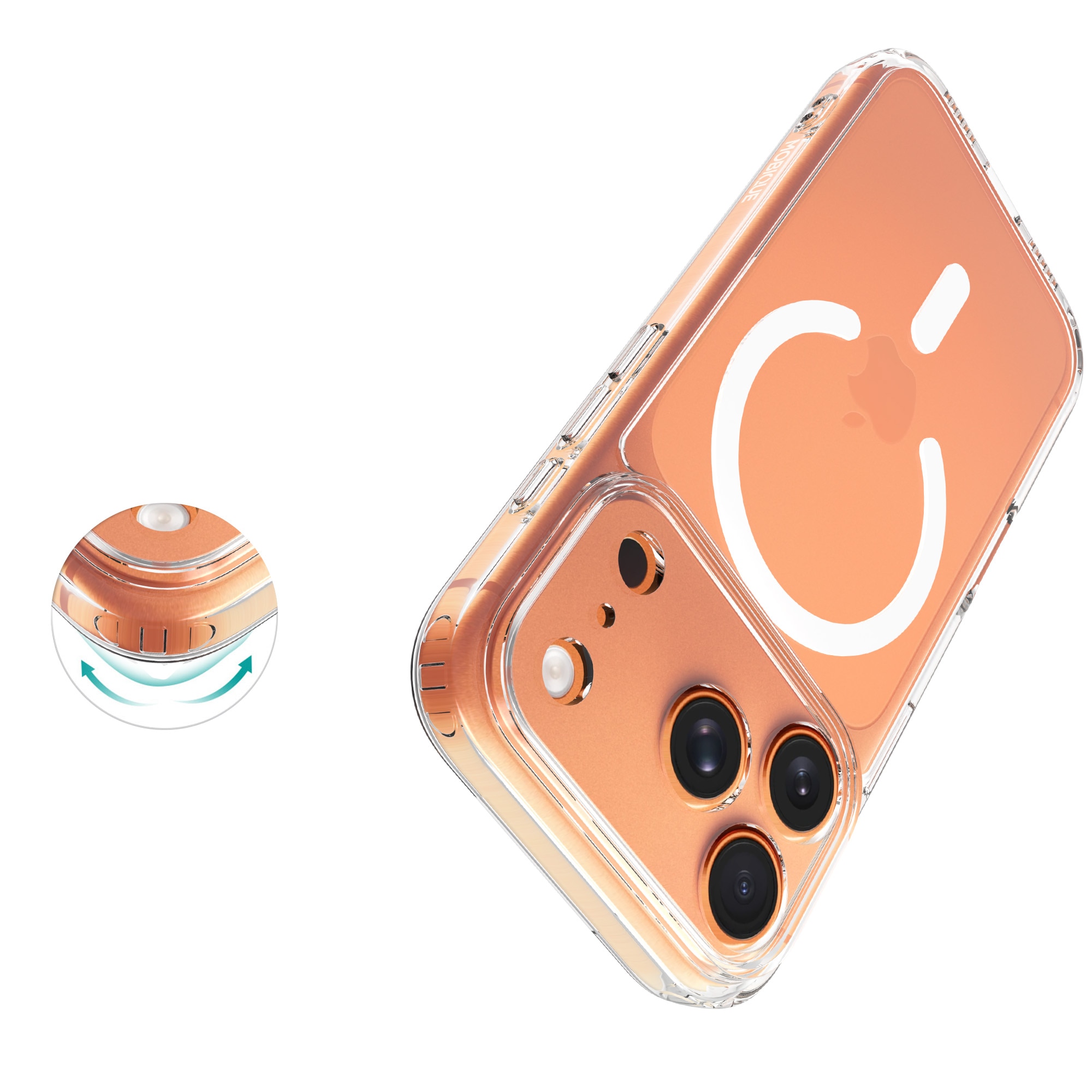 Hybridikuori MagSafe iPhone 17 Pro Max Kirkas