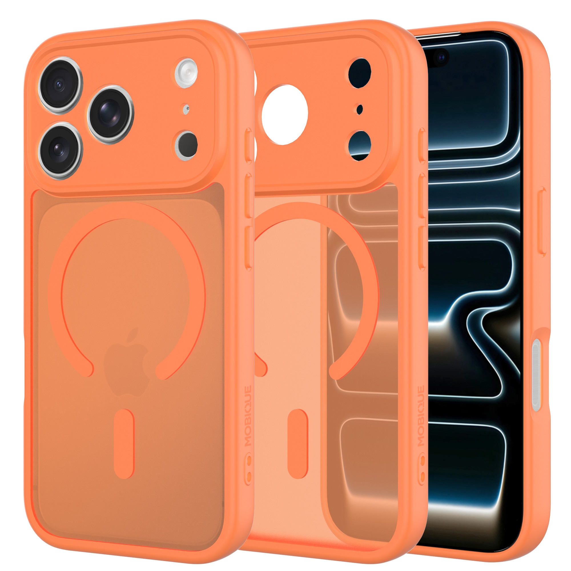 Magnetic Hybrid Kuori iPhone 17 Pro Max Frosted Orange