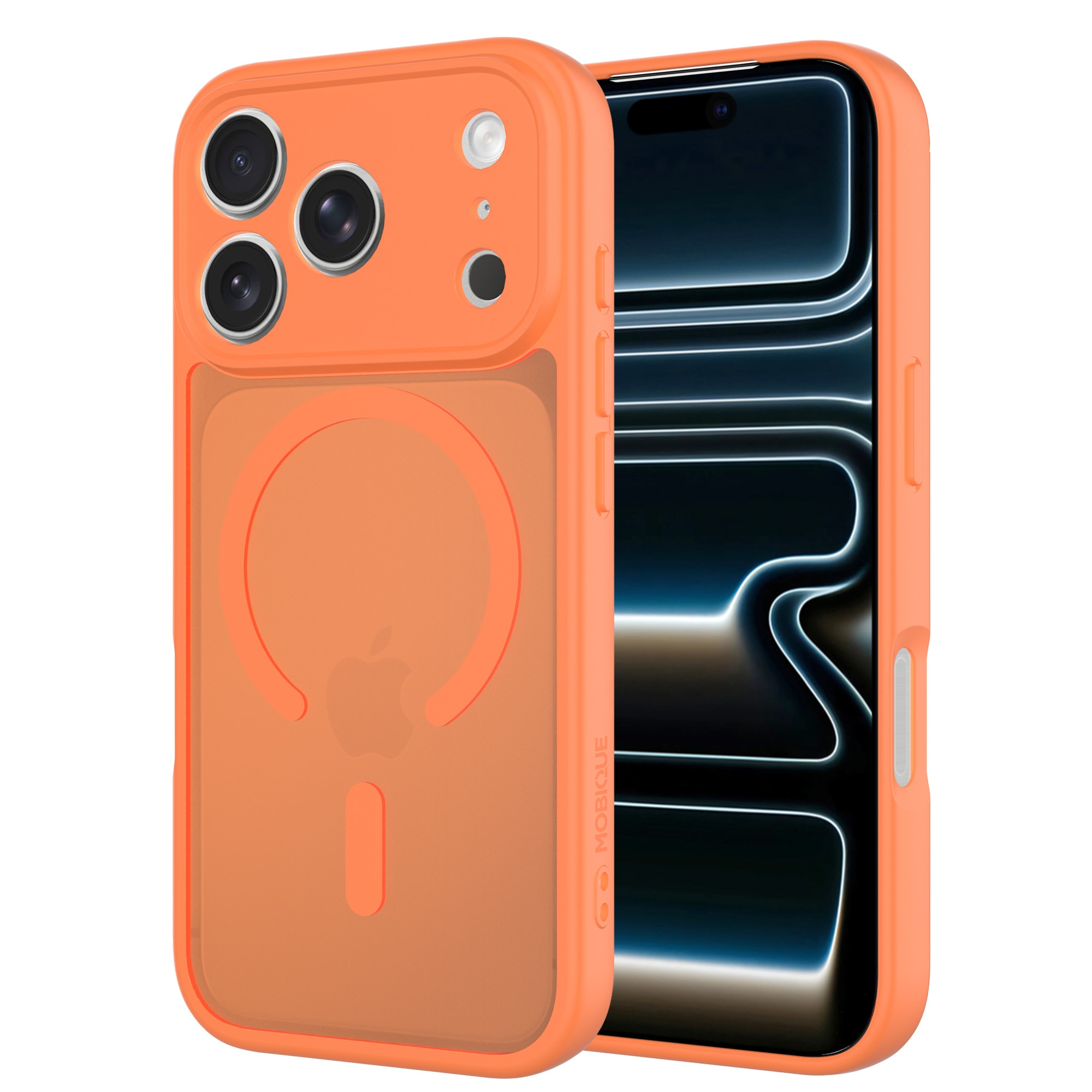 Magnetic Hybrid Kuori iPhone 17 Pro Max Frosted Orange